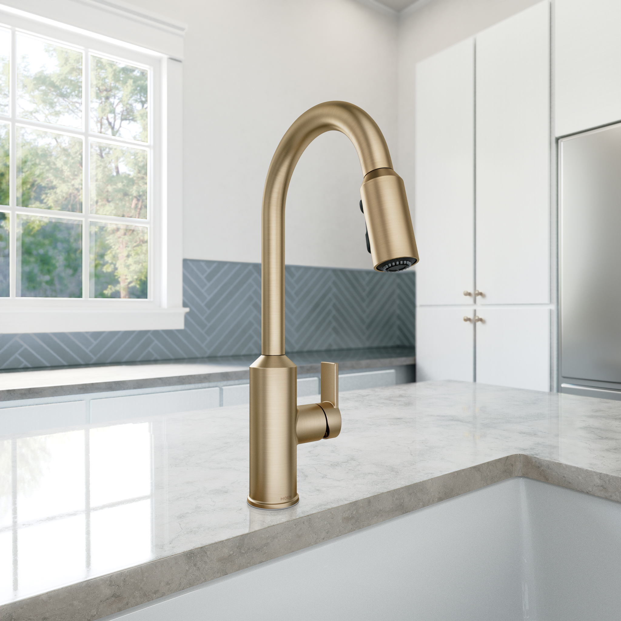 Meena One-Handle High Arc Pulldown Kitchen Faucet — thumbnail 2