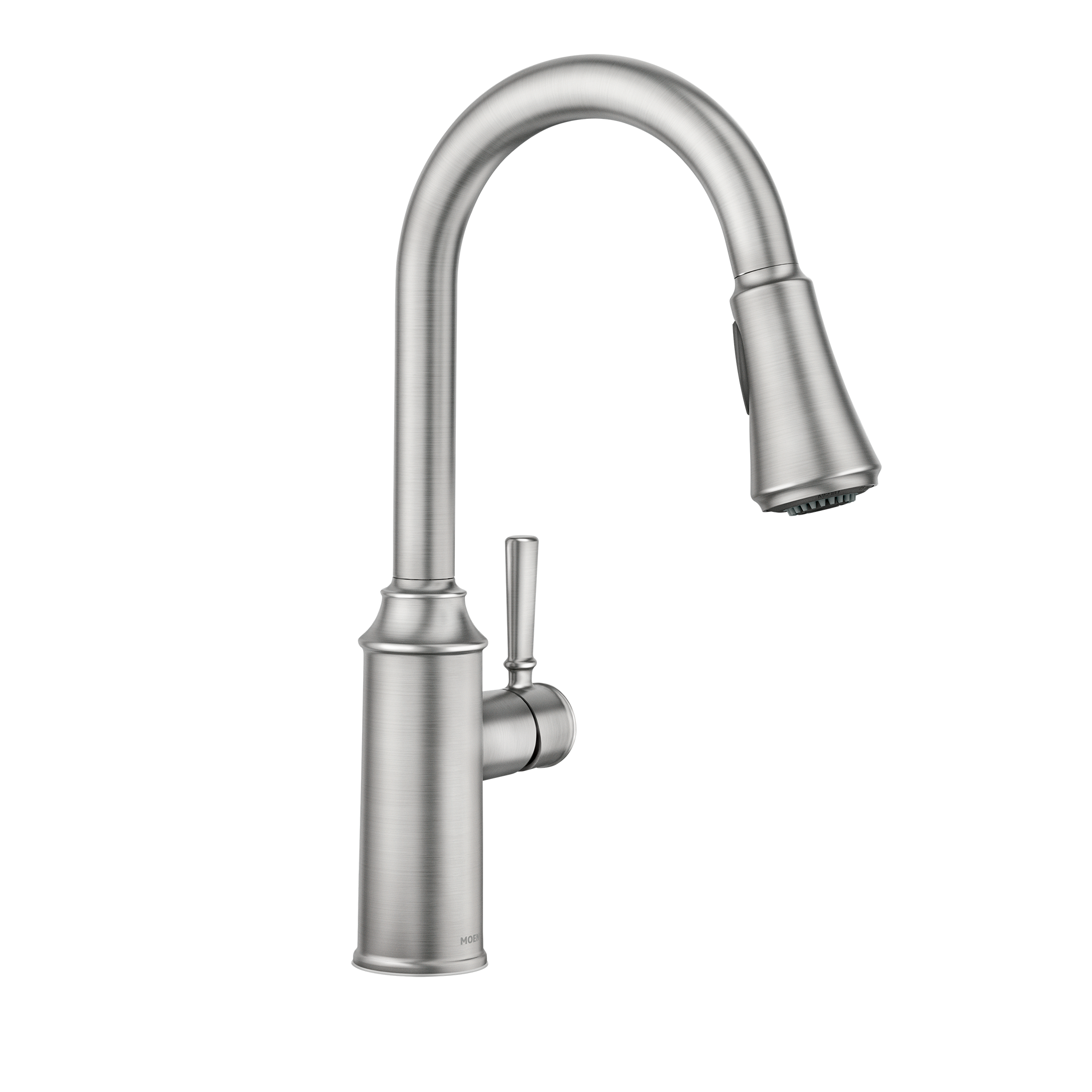Conneaut Spot Resist Stainless One-Handle High Arc Pulldown Kitchen Faucet — image 1