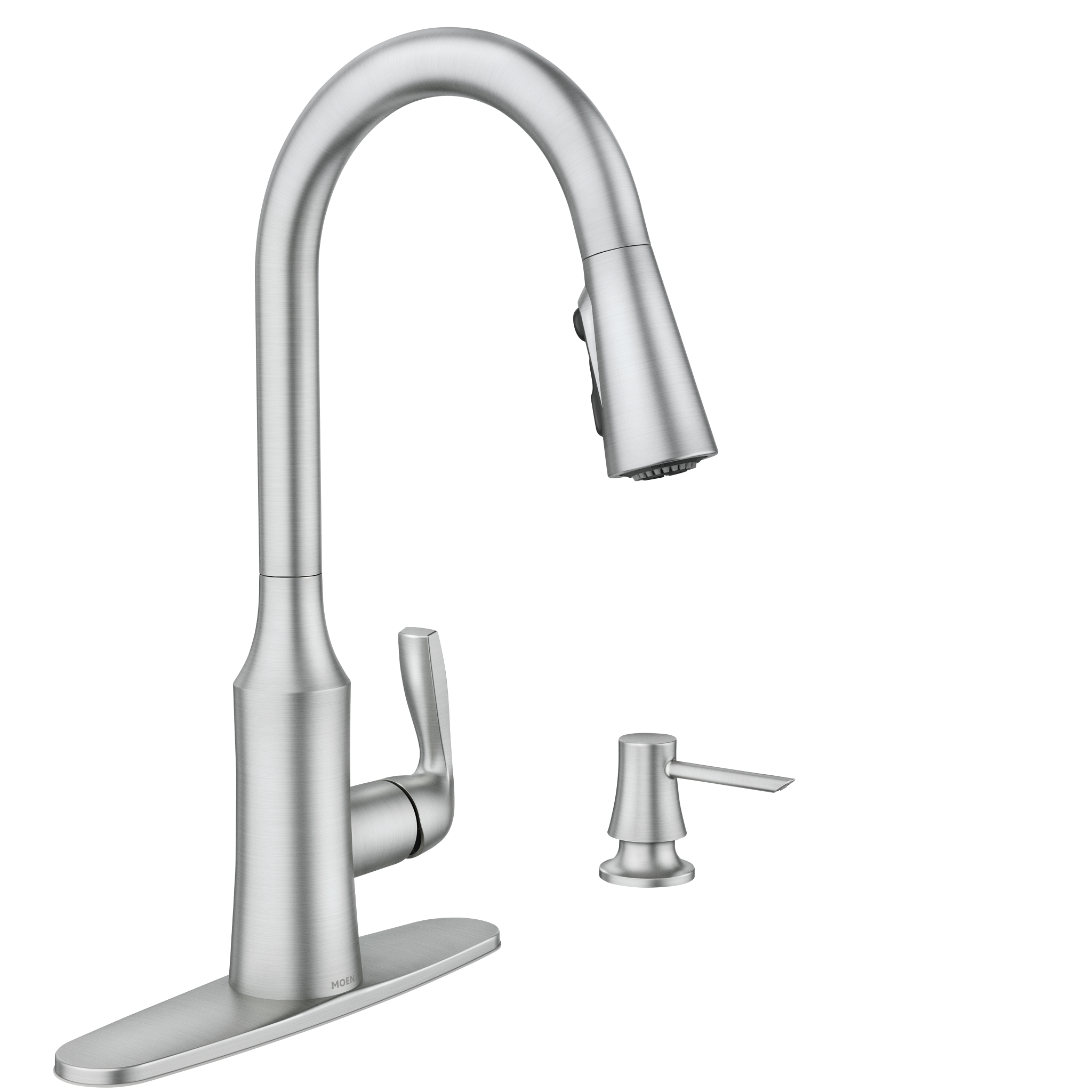 Cadia Spot resist stainless one-handle high arc pulldown kitchen faucet — image 1