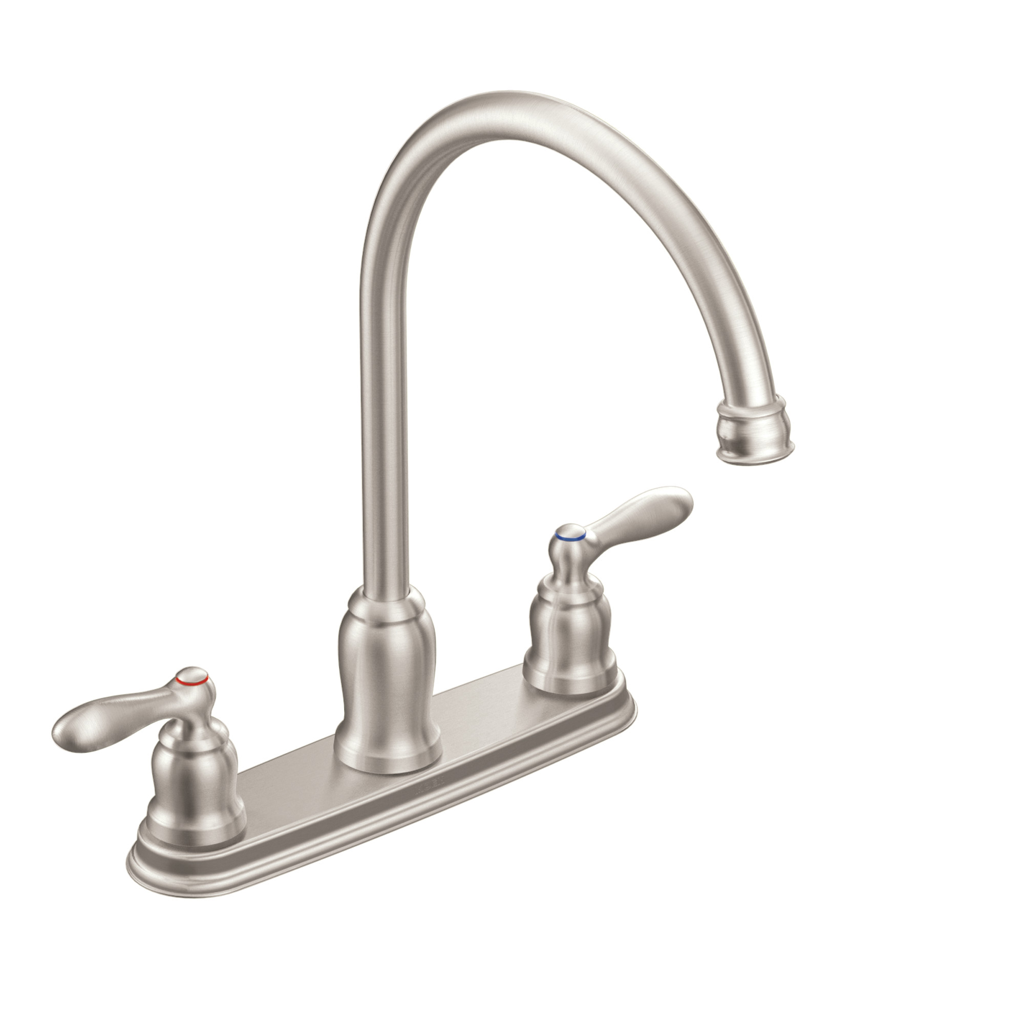Caldwell Matte black two-handle high arc kitchen faucet — image 1