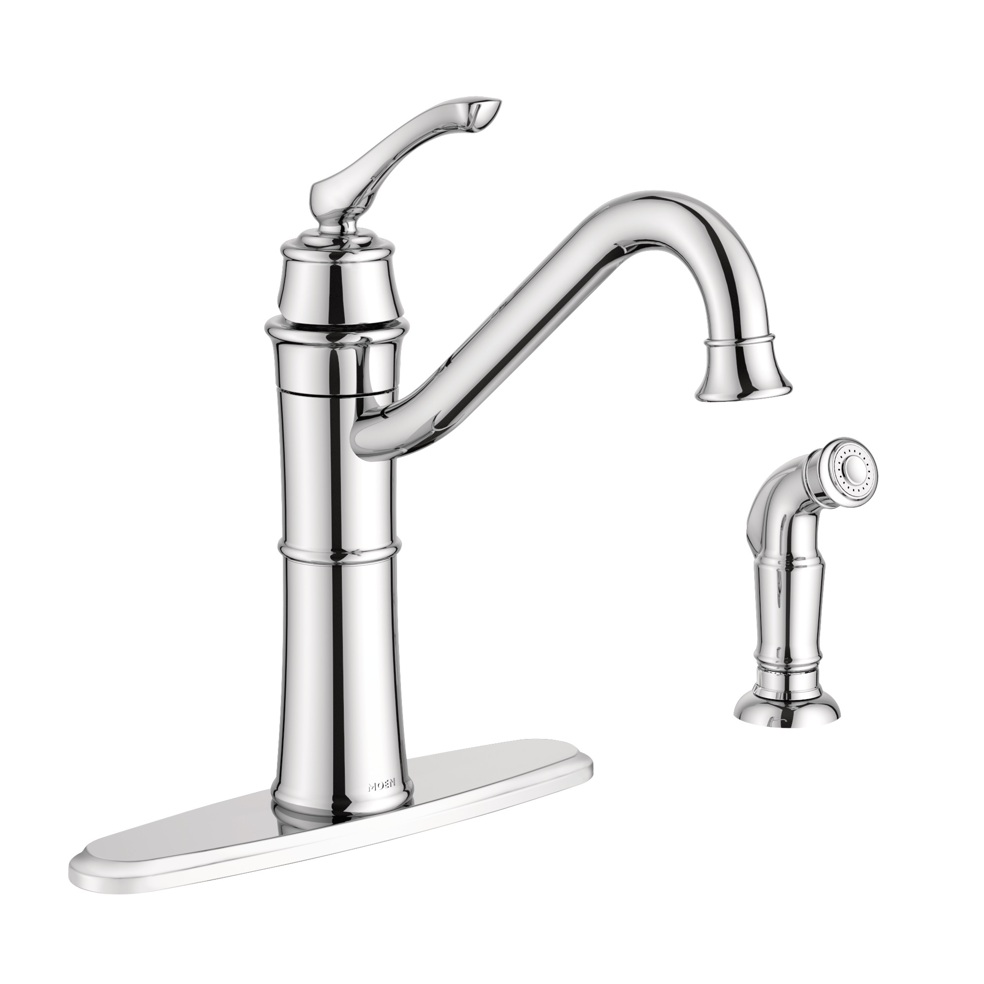 Wetherly Chrome One-Handle High Arc Kitchen Faucet — image 1