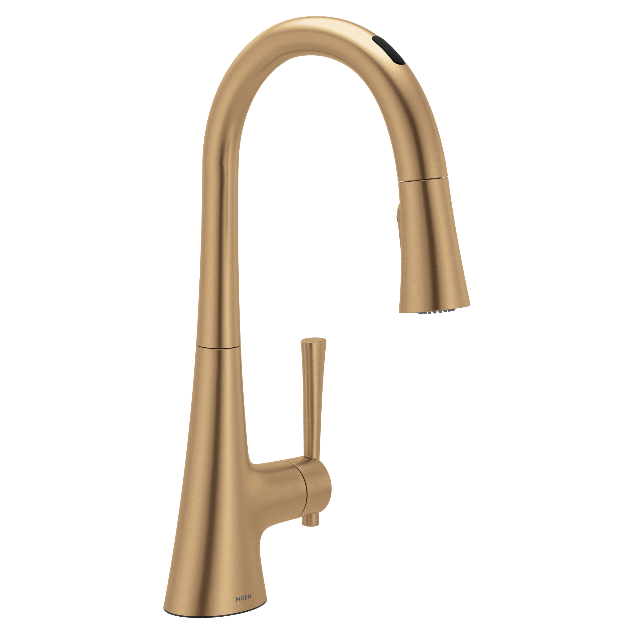Kurv Chrome one-handle high arc pulldown kitchen faucet — image 1