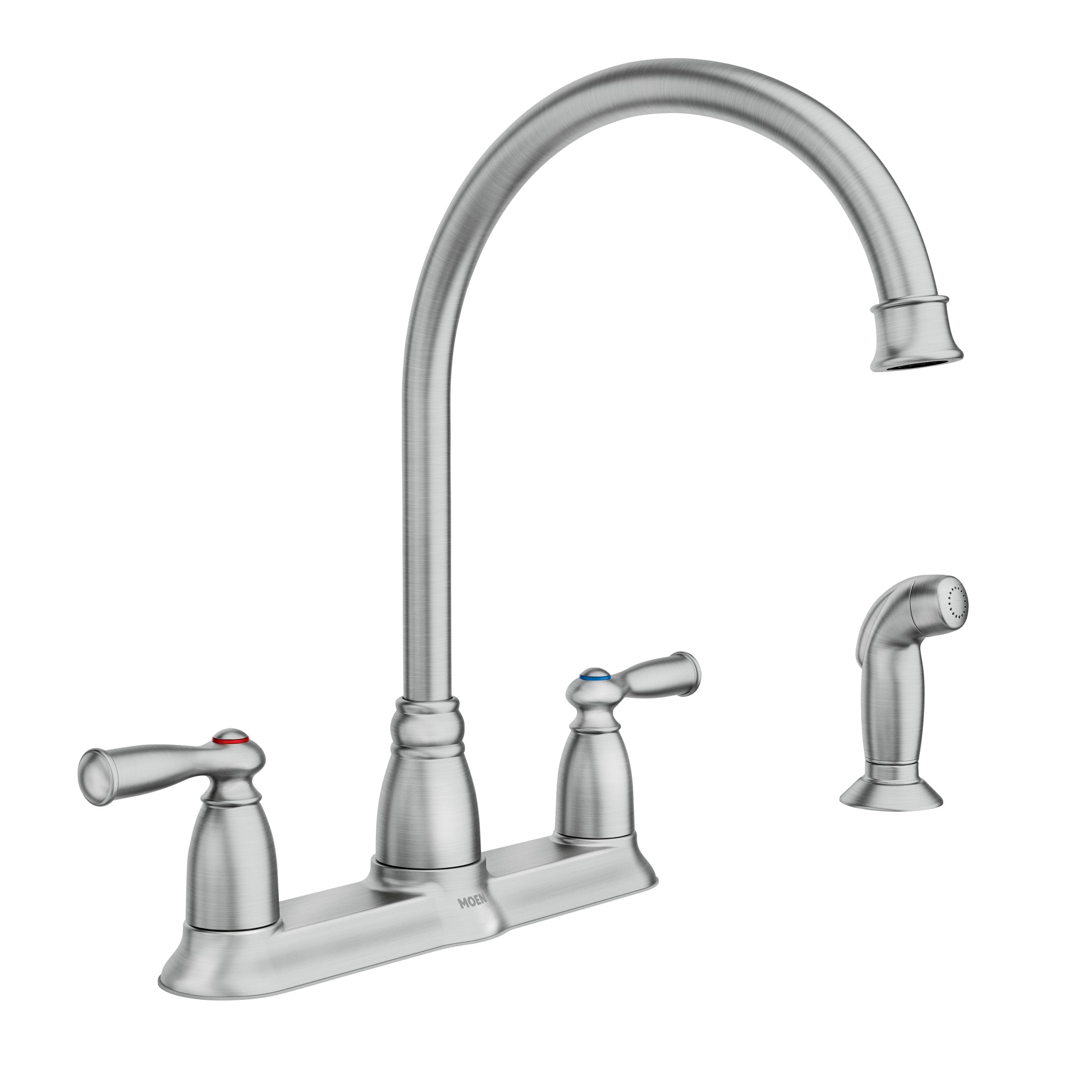 Banbury Chrome Two-Handle High Arc Kitchen Faucet