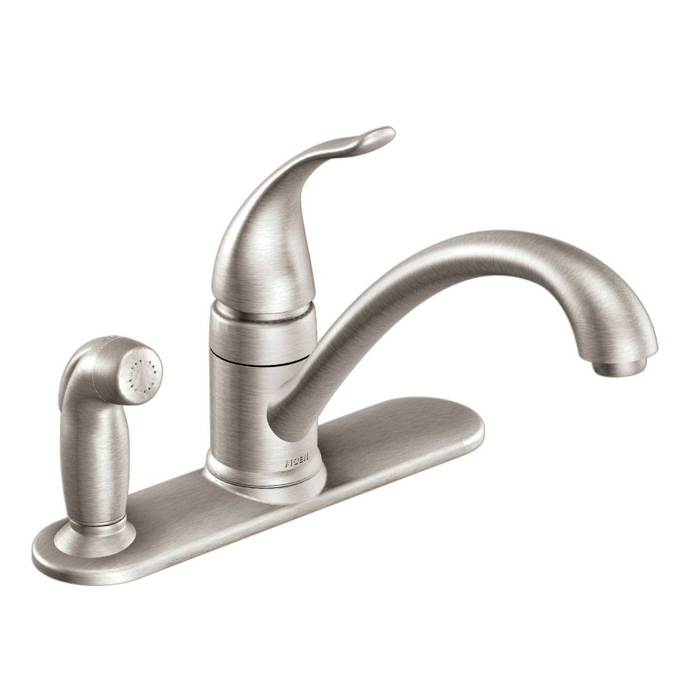 Torrance Chrome one-handle low arc kitchen faucet — image 1