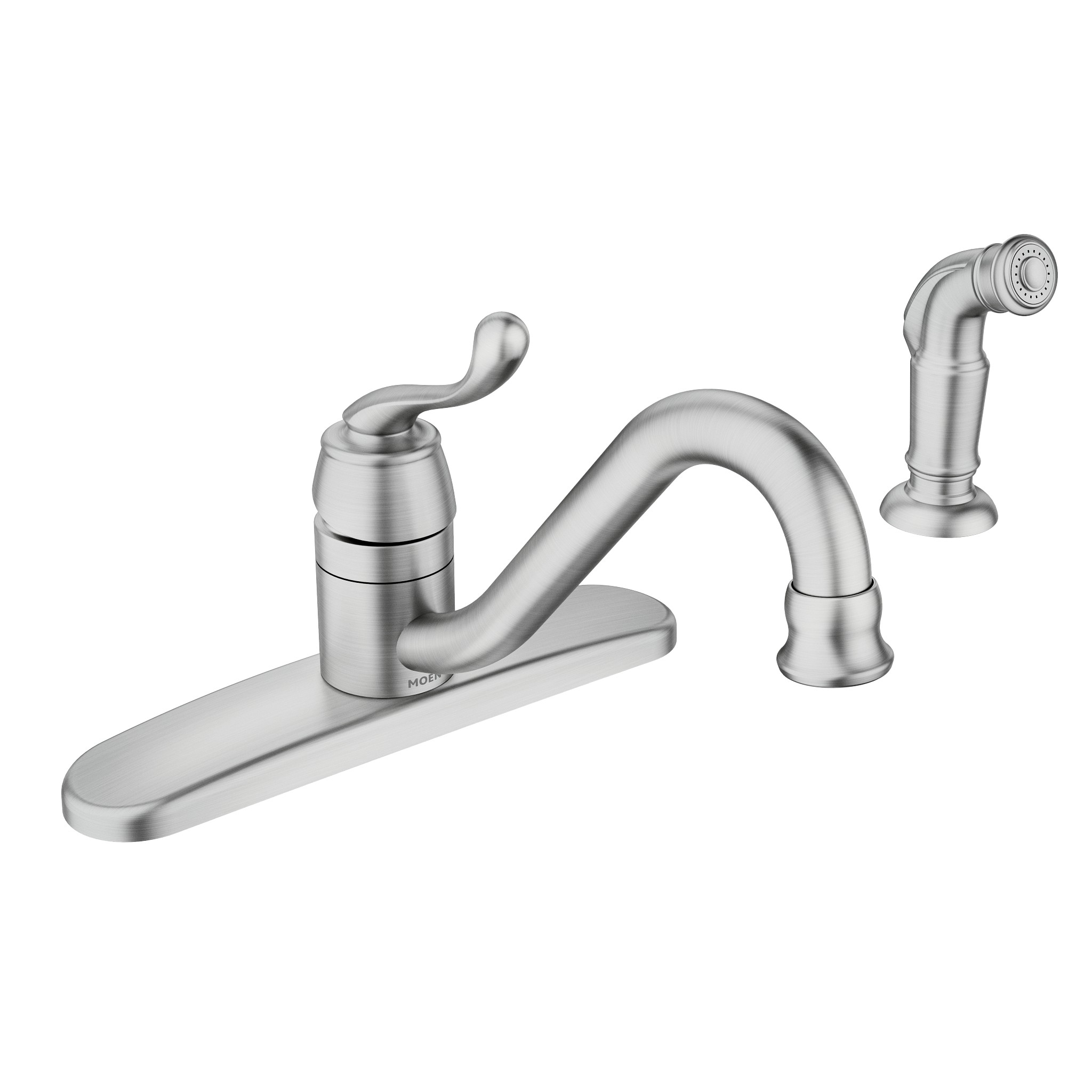 Muirfield Classic stainless one-handle low arc kitchen faucet