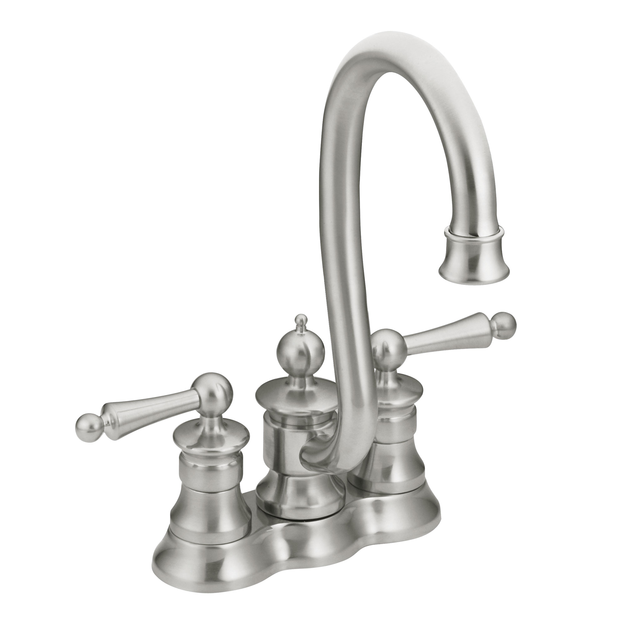Waterhill Chrome two-handle high arc bar faucet — image 1