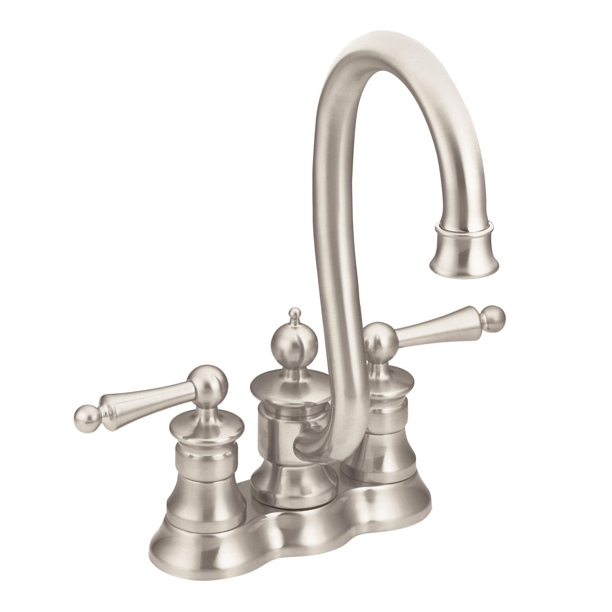 Waterhill Chrome two-handle high arc bar faucet — image 1