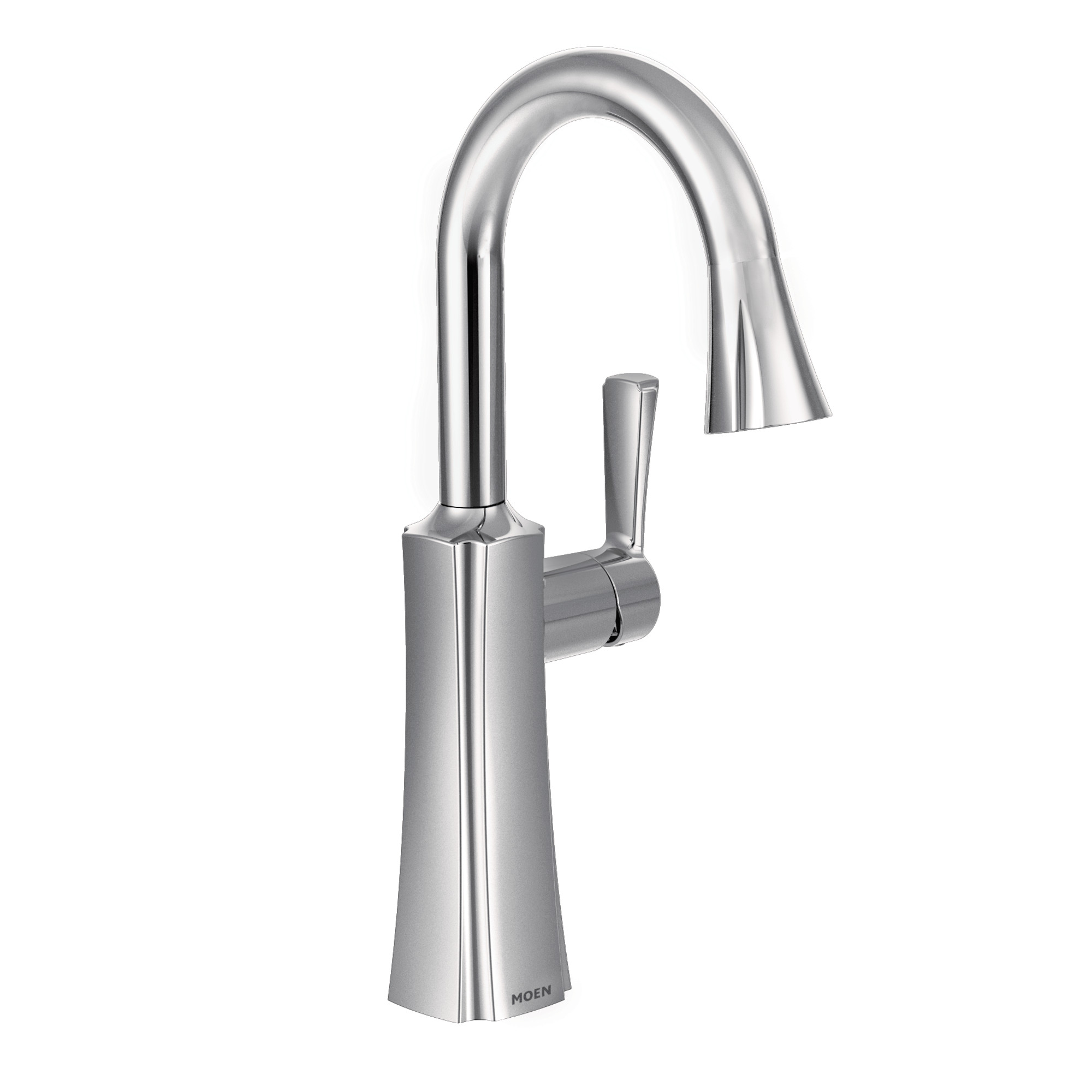 Etch Chrome One-Handle High Arc Pulldown Bar Faucet — image 1