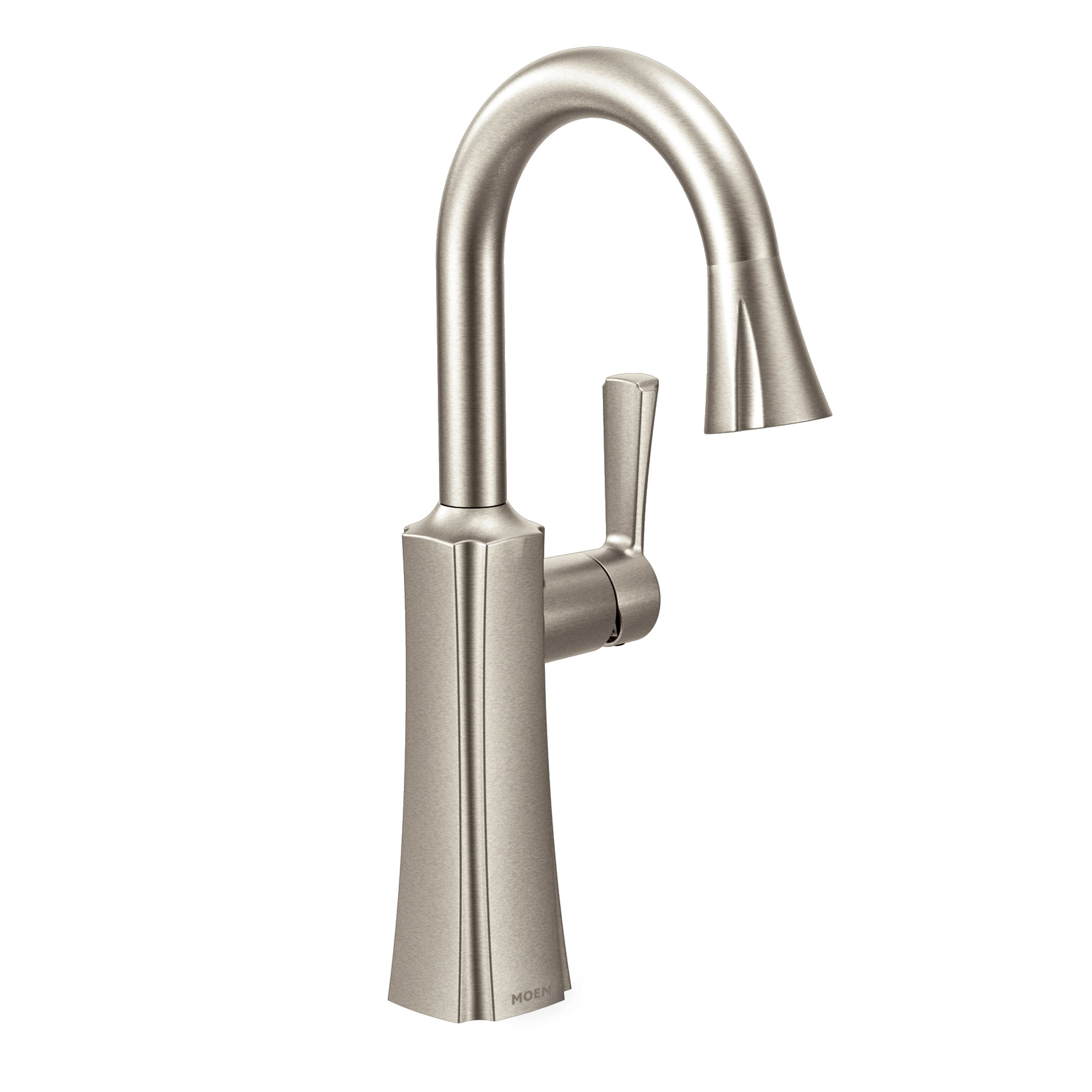 Etch Chrome One-Handle High Arc Pulldown Bar Faucet — image 1