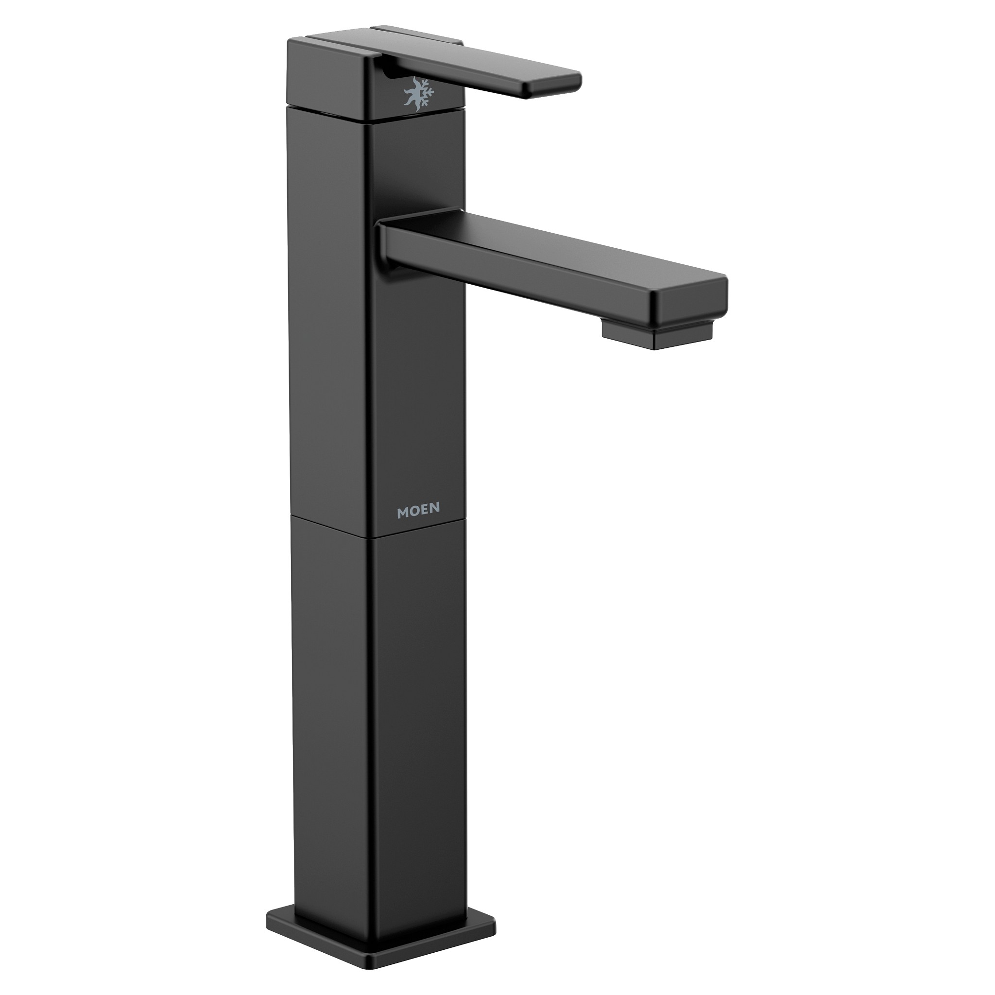 90 Degree One-Handle High Arc Vessel Bathroom Faucet