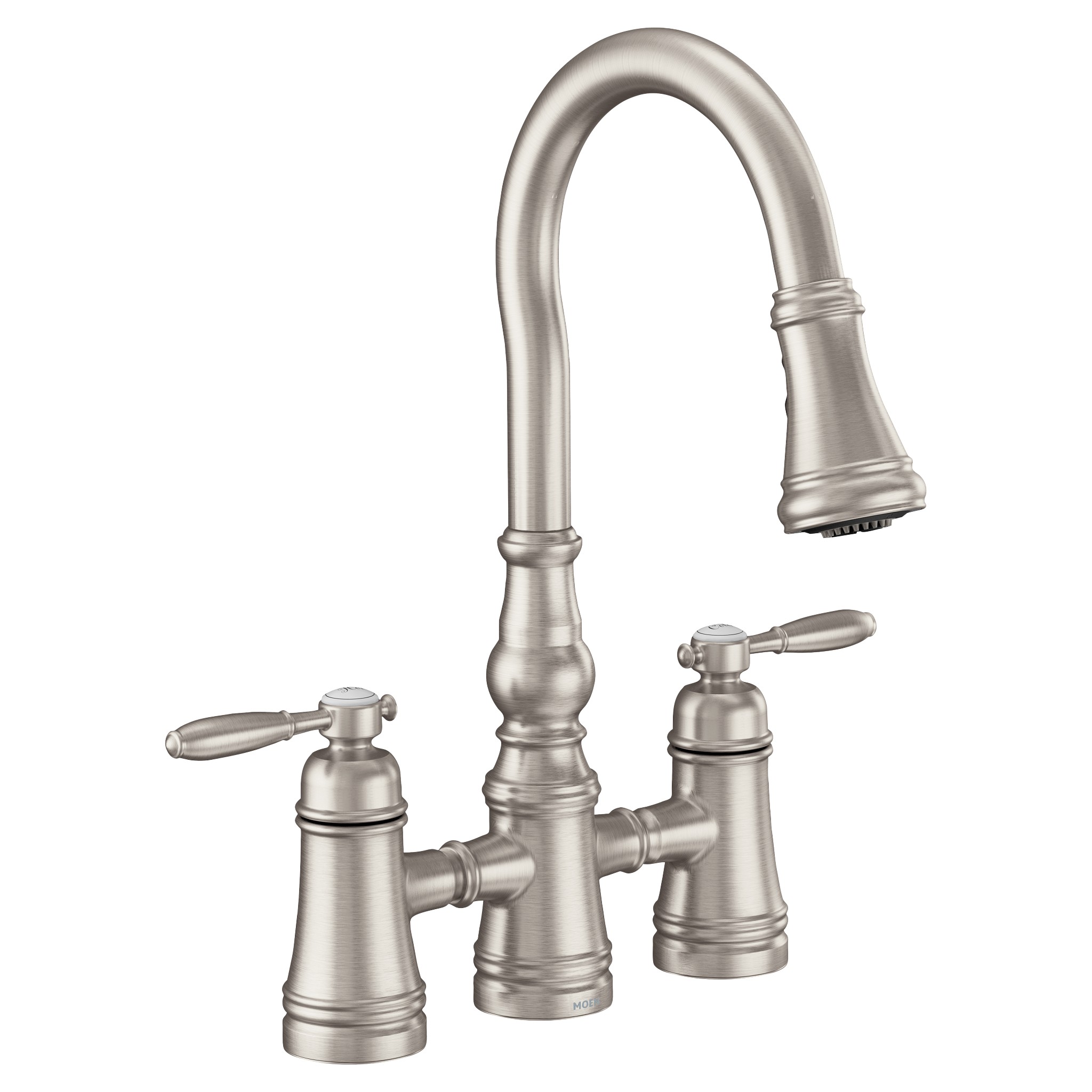 Weymouth Two-Handle High Arc Pulldown Kitchen Faucet