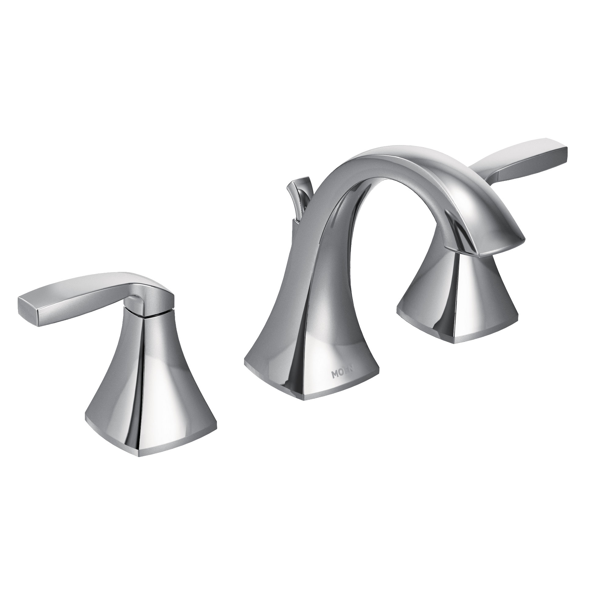 Voss Chrome Two-Handle High Arc Bathroom Faucet