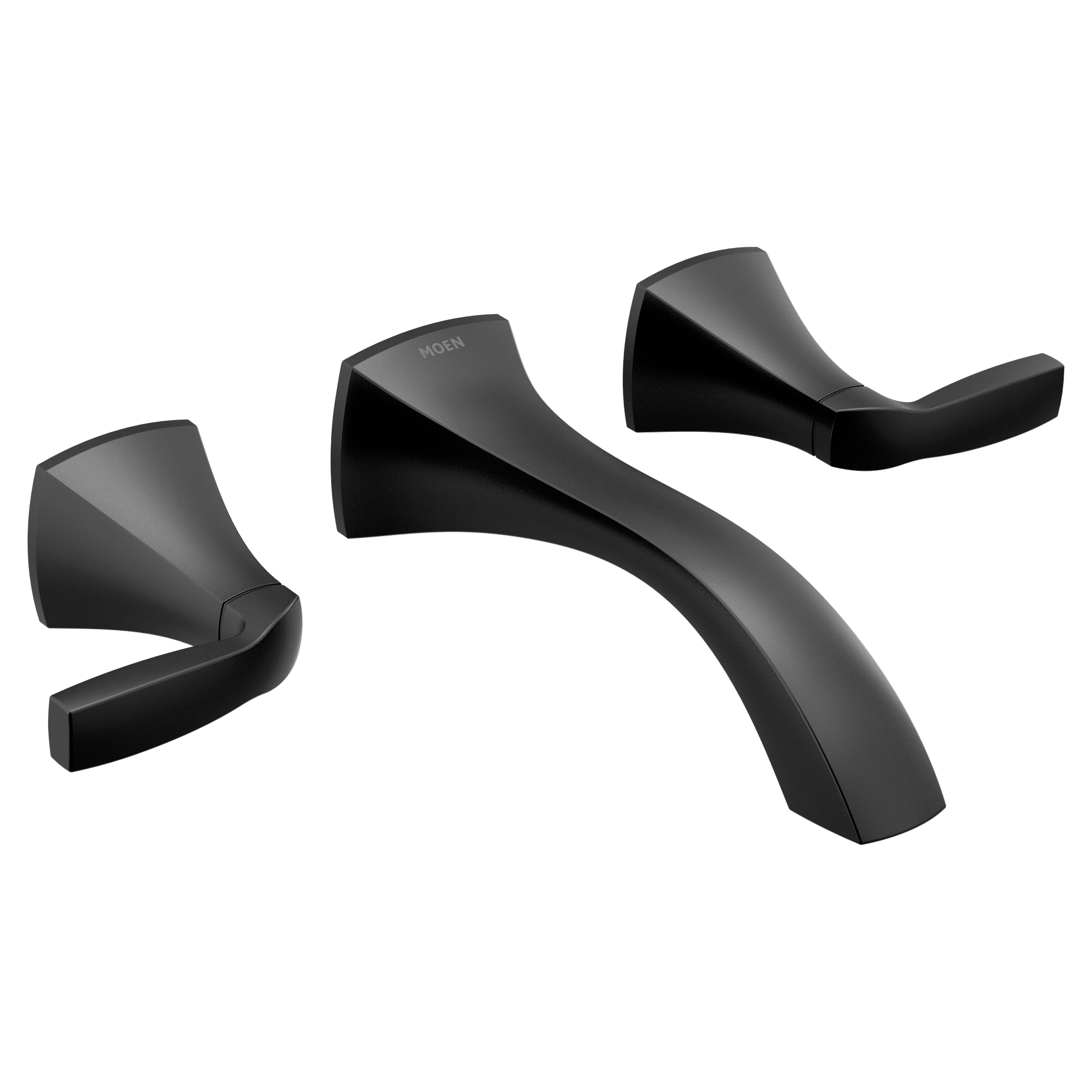 Voss Chrome Two-Handle Wall Mount Bathroom Faucet — image 1