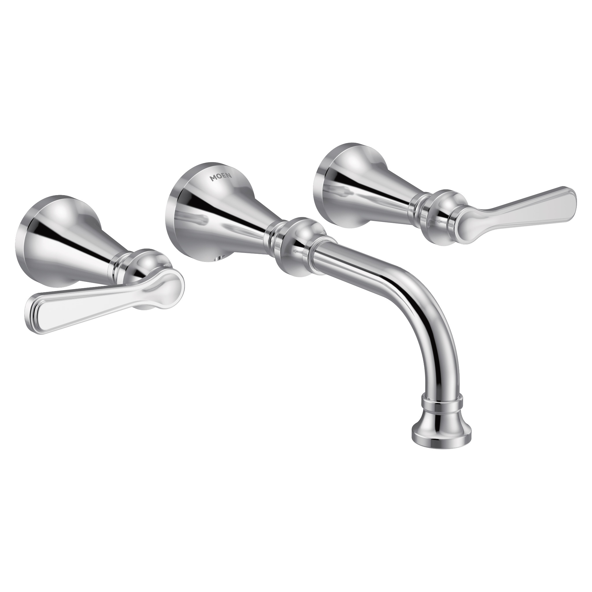 Colinet Chrome two-handle wall mount bathroom faucet — image 1