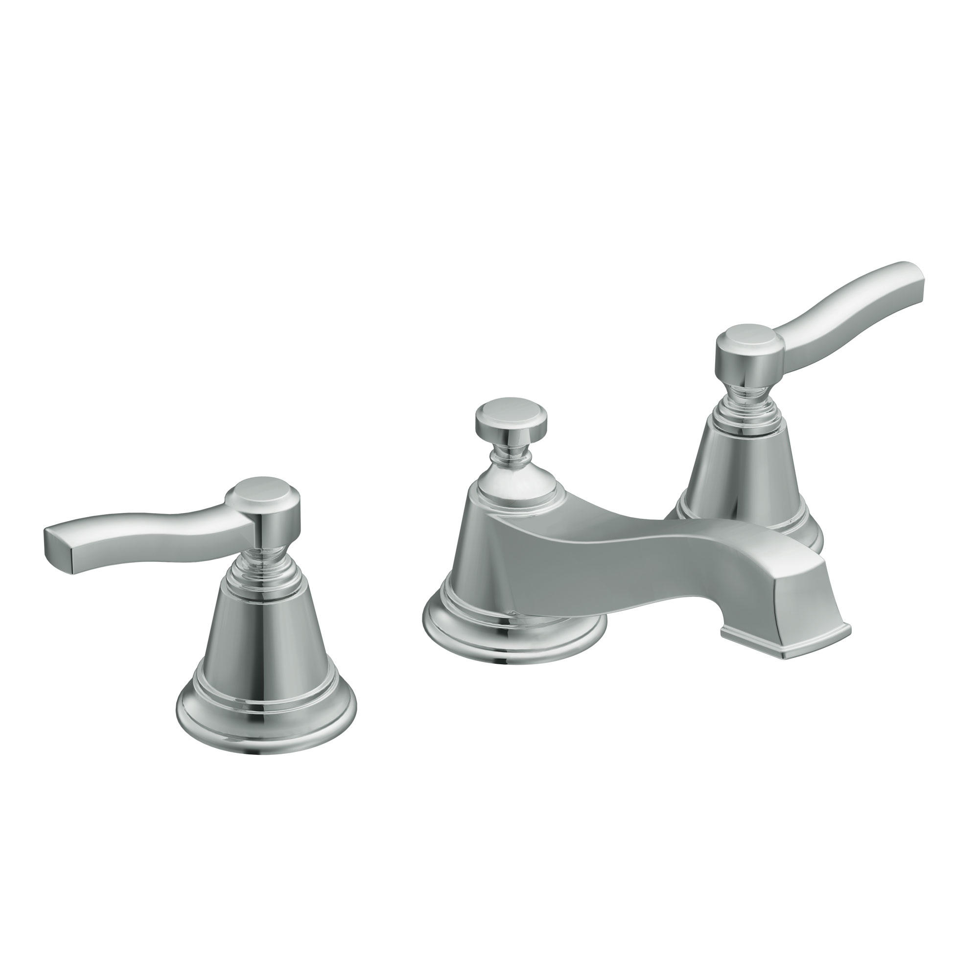 Rothbury Chrome Two-Handle Low Arc Bathroom Faucet — image 1