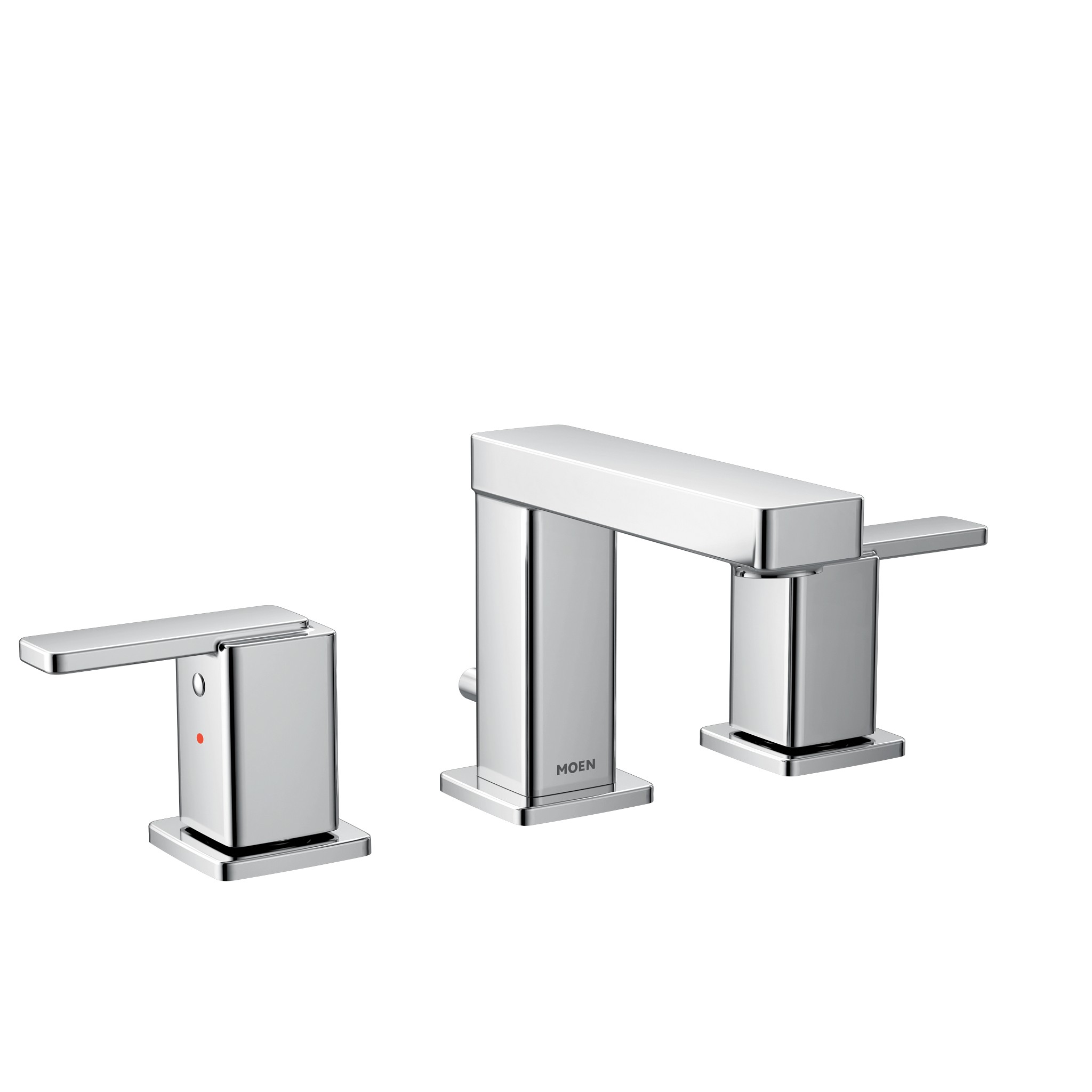 Iver Chrome two-handle high arc bathroom faucet