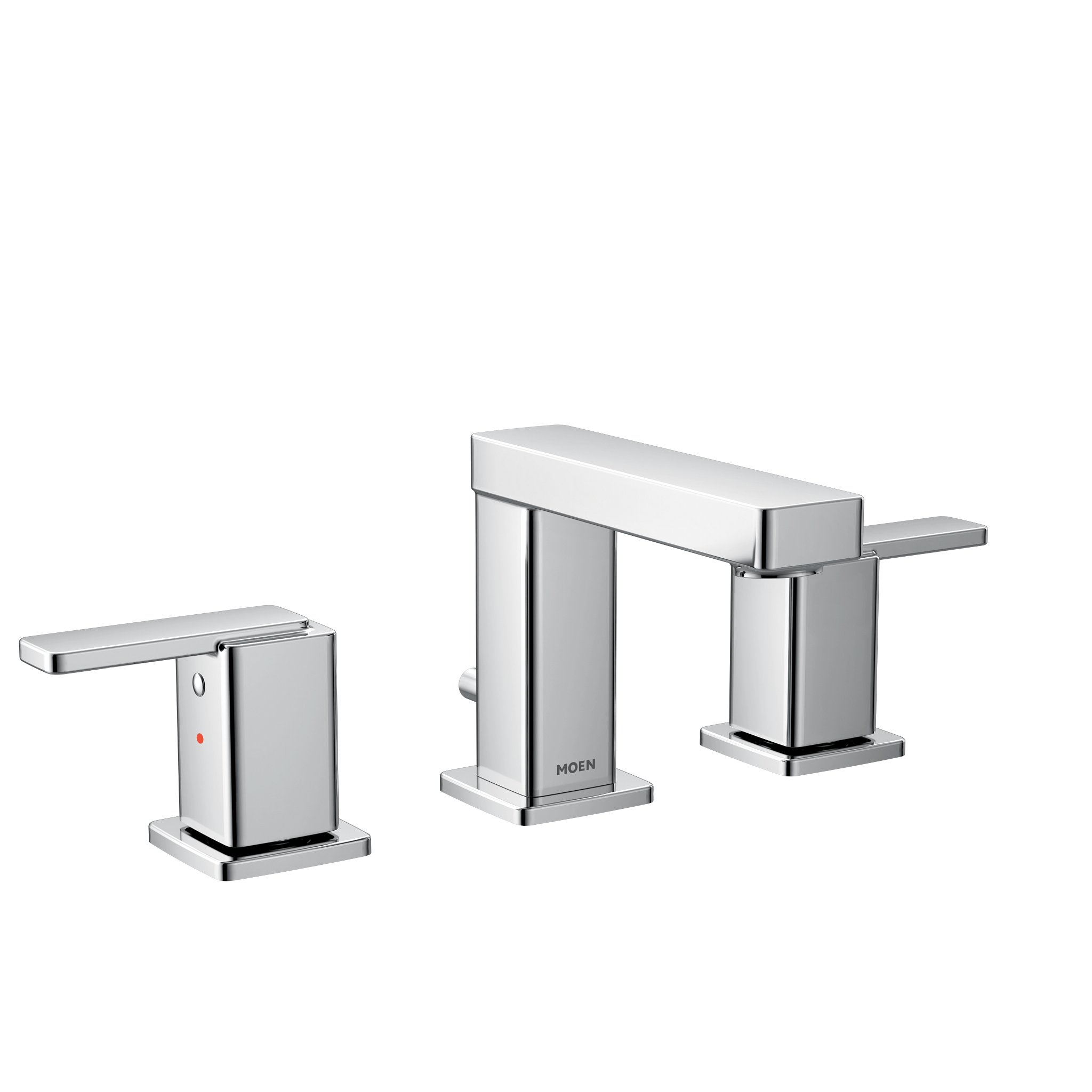 Iver Chrome two-handle high arc bathroom faucet — image 1
