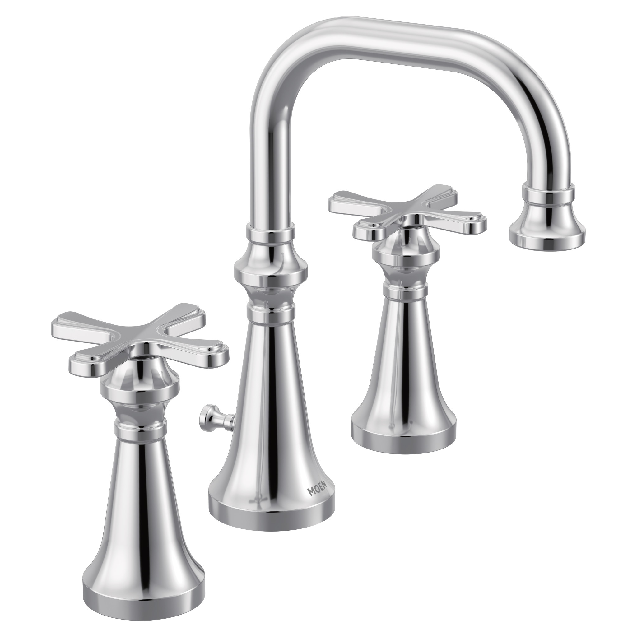 Colinet Chrome two-handle high arc bathroom faucet — image 1