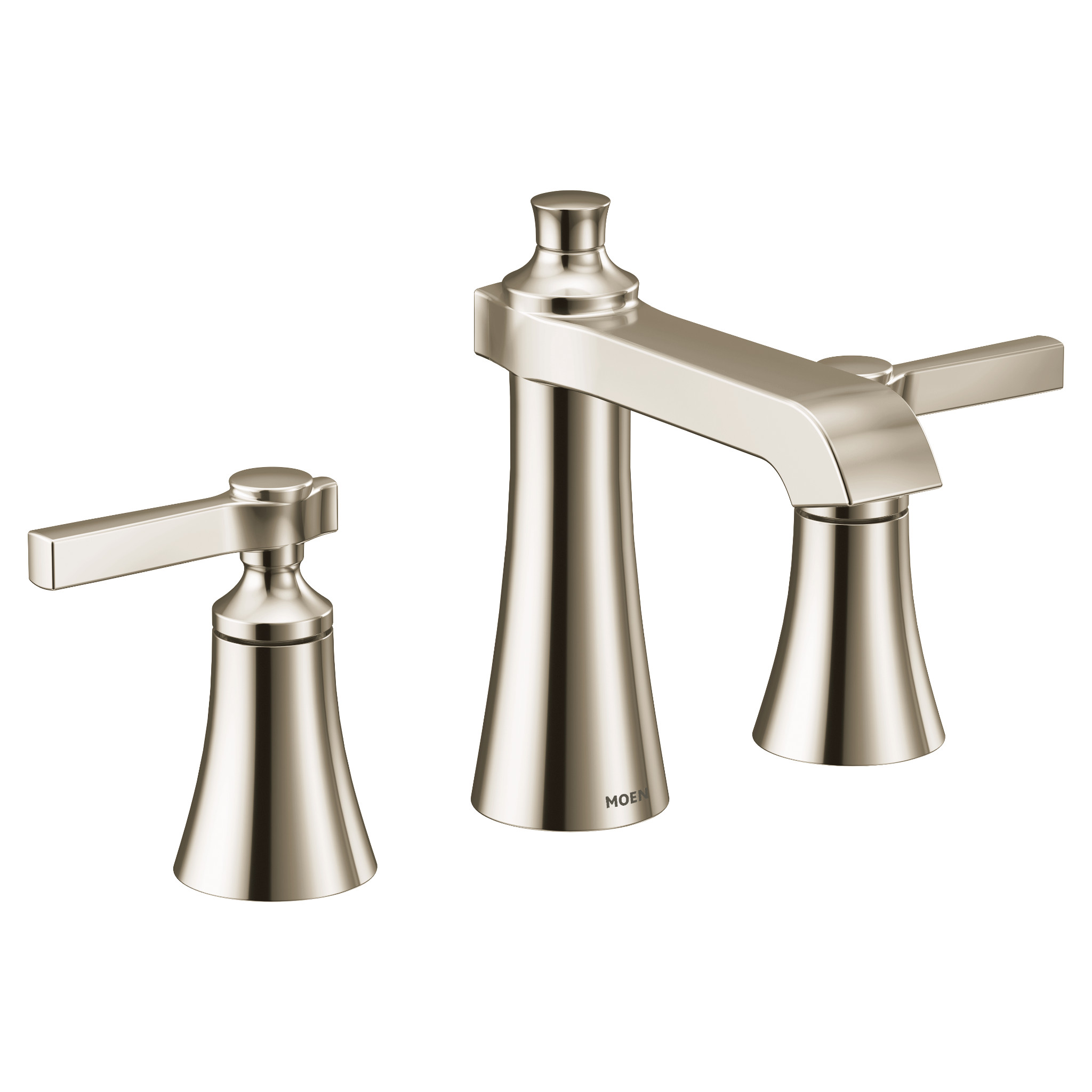 Flara Chrome two-handle high arc bathroom faucet — image 1