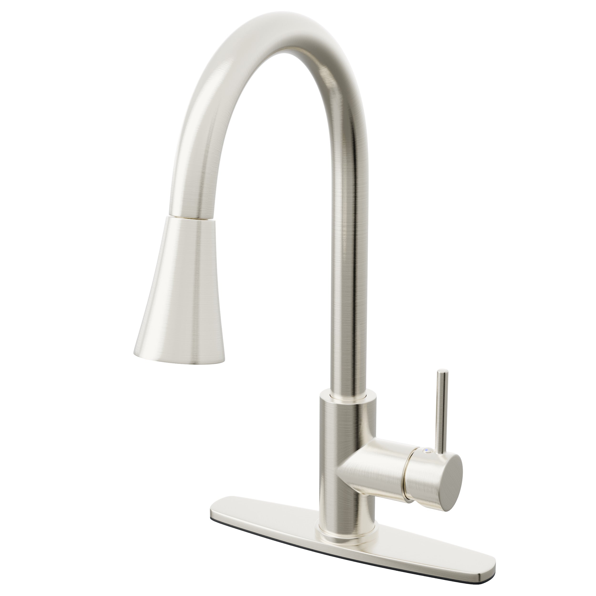 Dual Action Single-Handle Pull-Down Sprayer Kitchen Faucet w/ Deck Plate, NKF-H14 — image 1