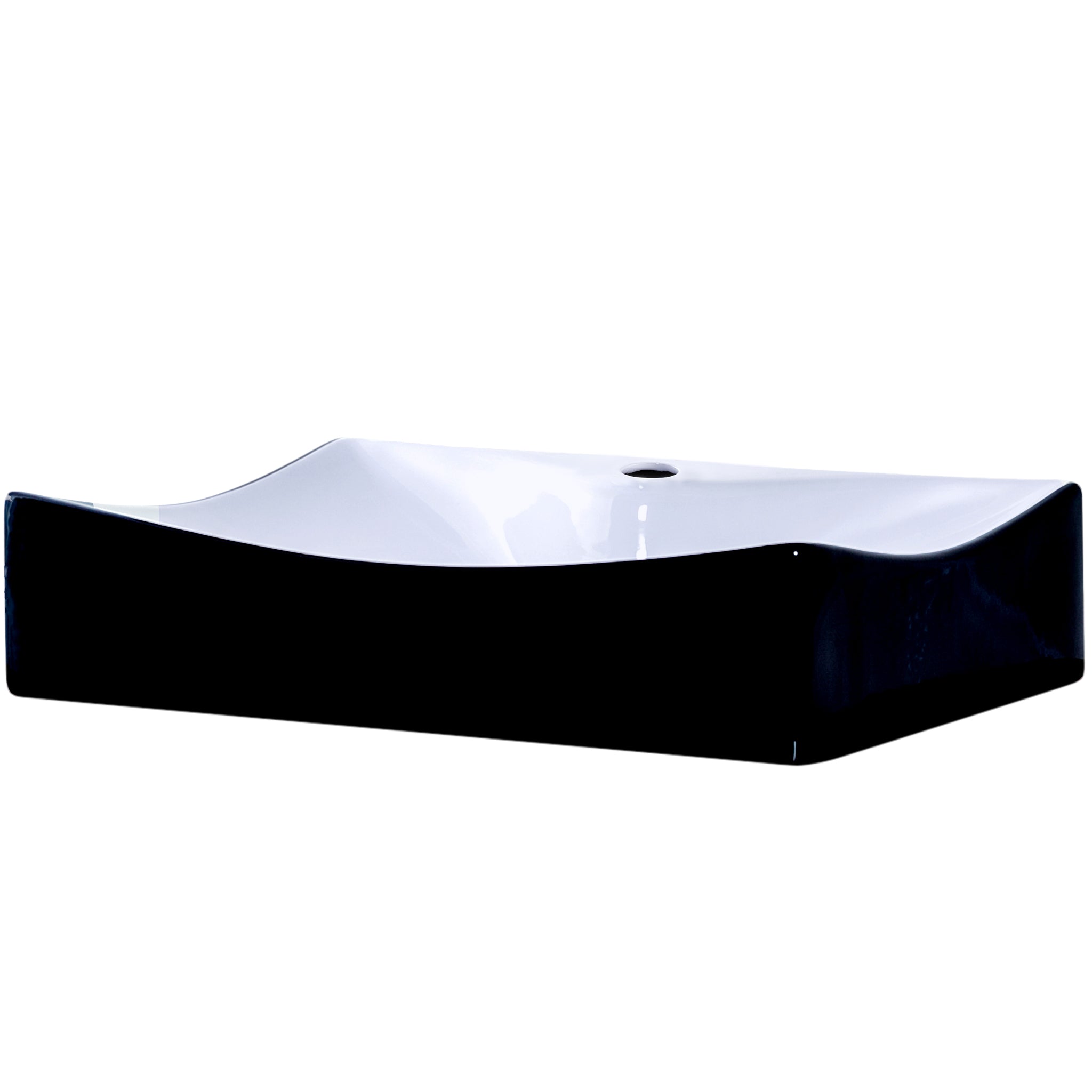 Black and White Porcelain Sink with Faucet Hole NP-01134BW — thumbnail 3