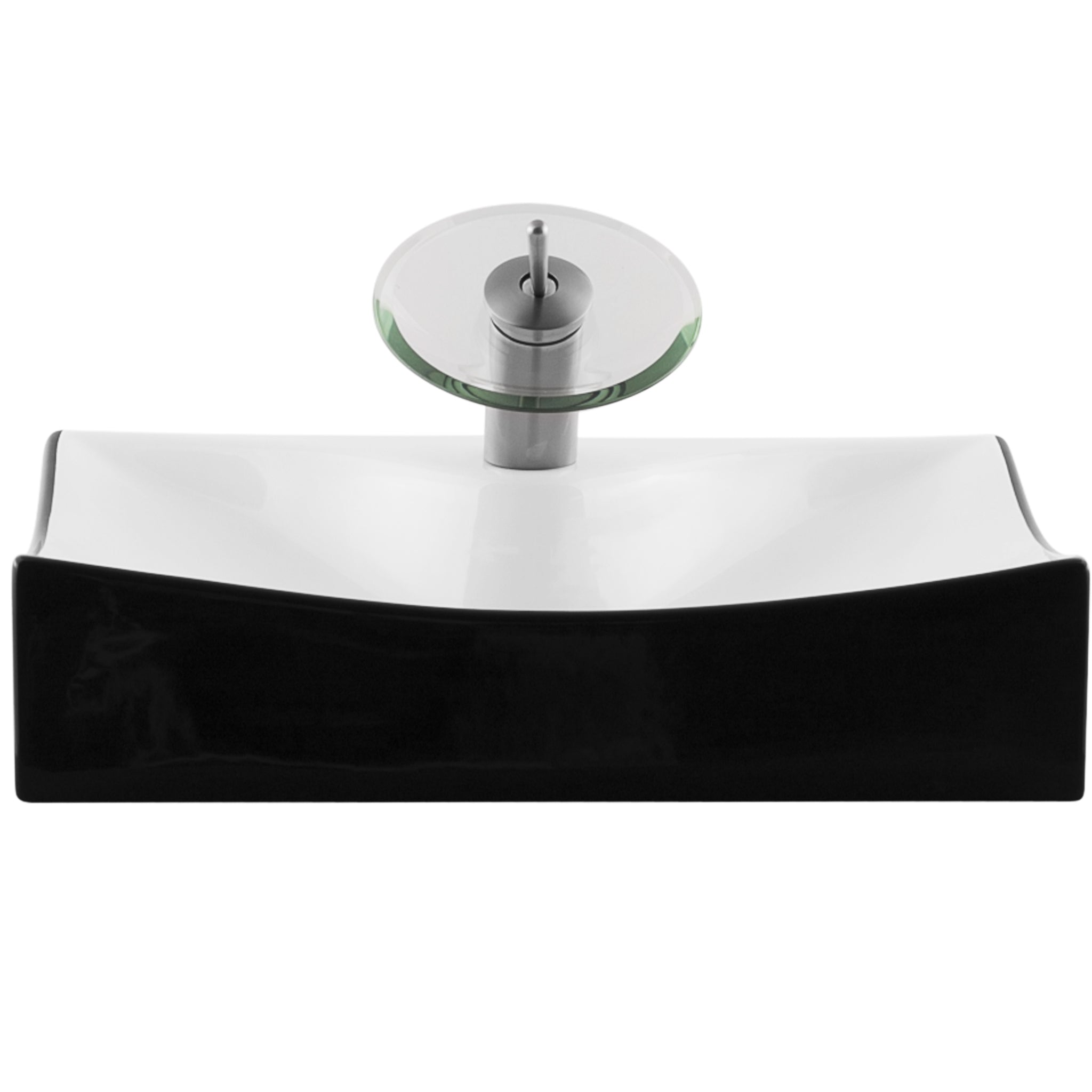 Rectangular Black/White Porcelain Sink Combo NSFC-01134BW002 Series — thumbnail 3