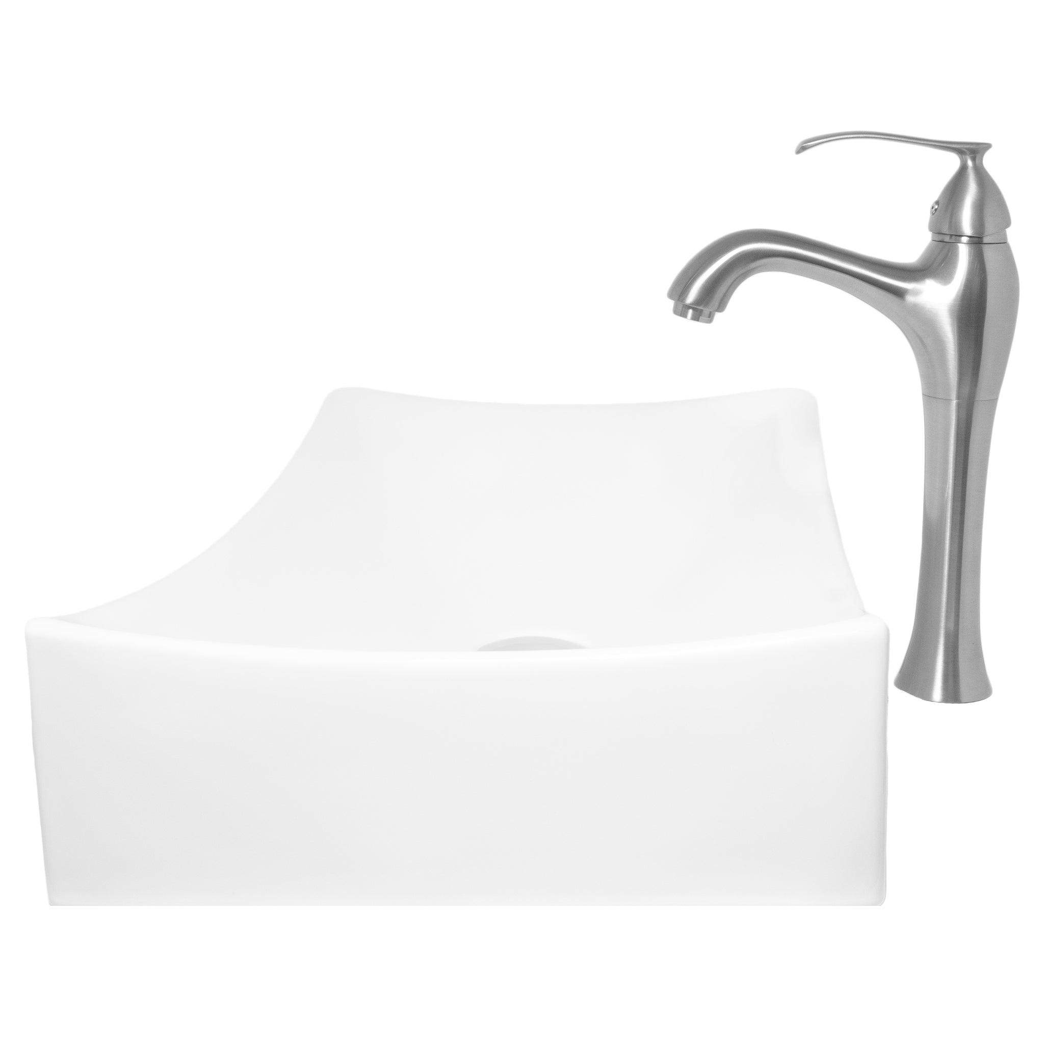 Rectangular Porcelain Vessel Bath Sink Combo NSFC-01141116 Series — thumbnail 3