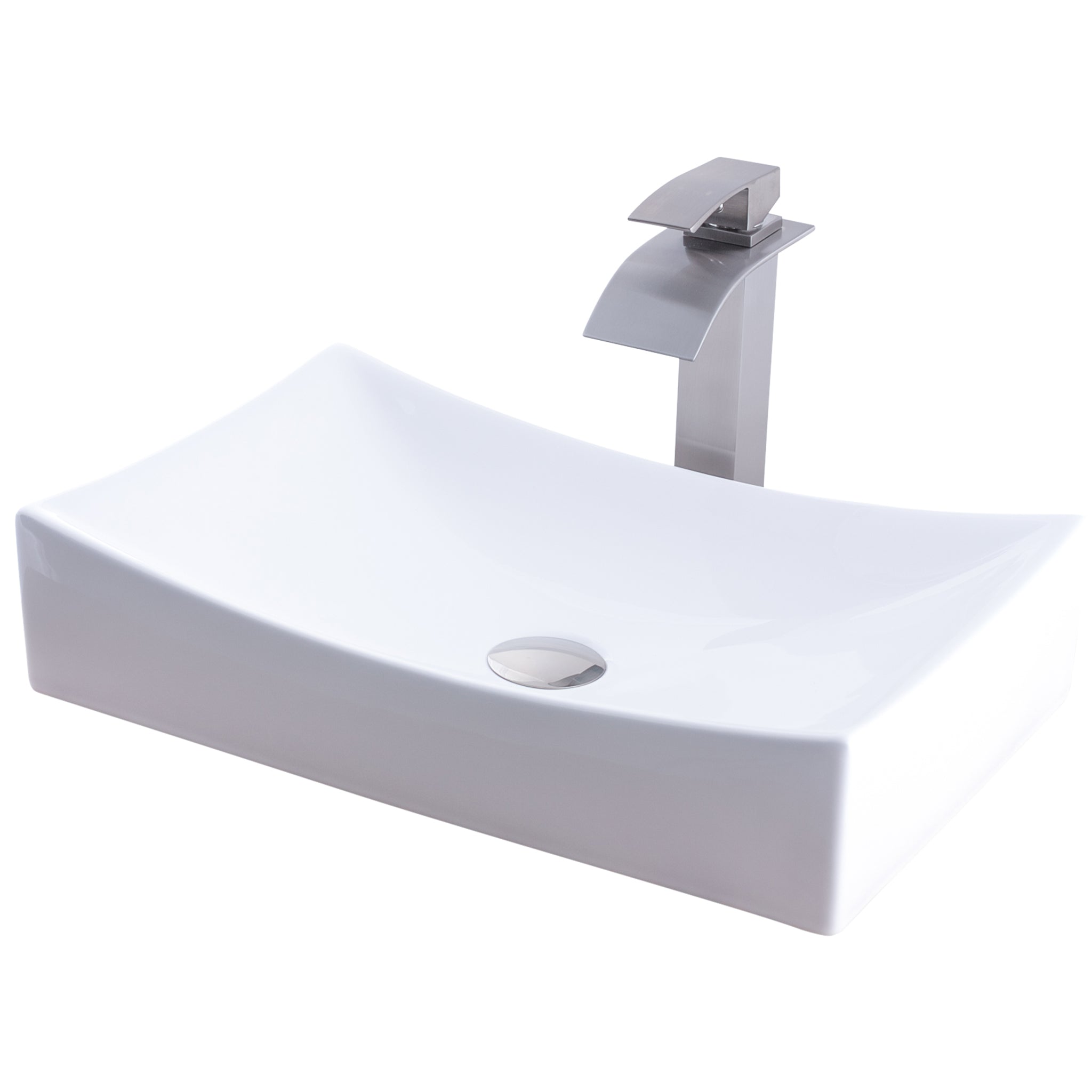 Rectangular Porcelain Vessel Bath Sink Combo NSFC-01141136 Series — image 1