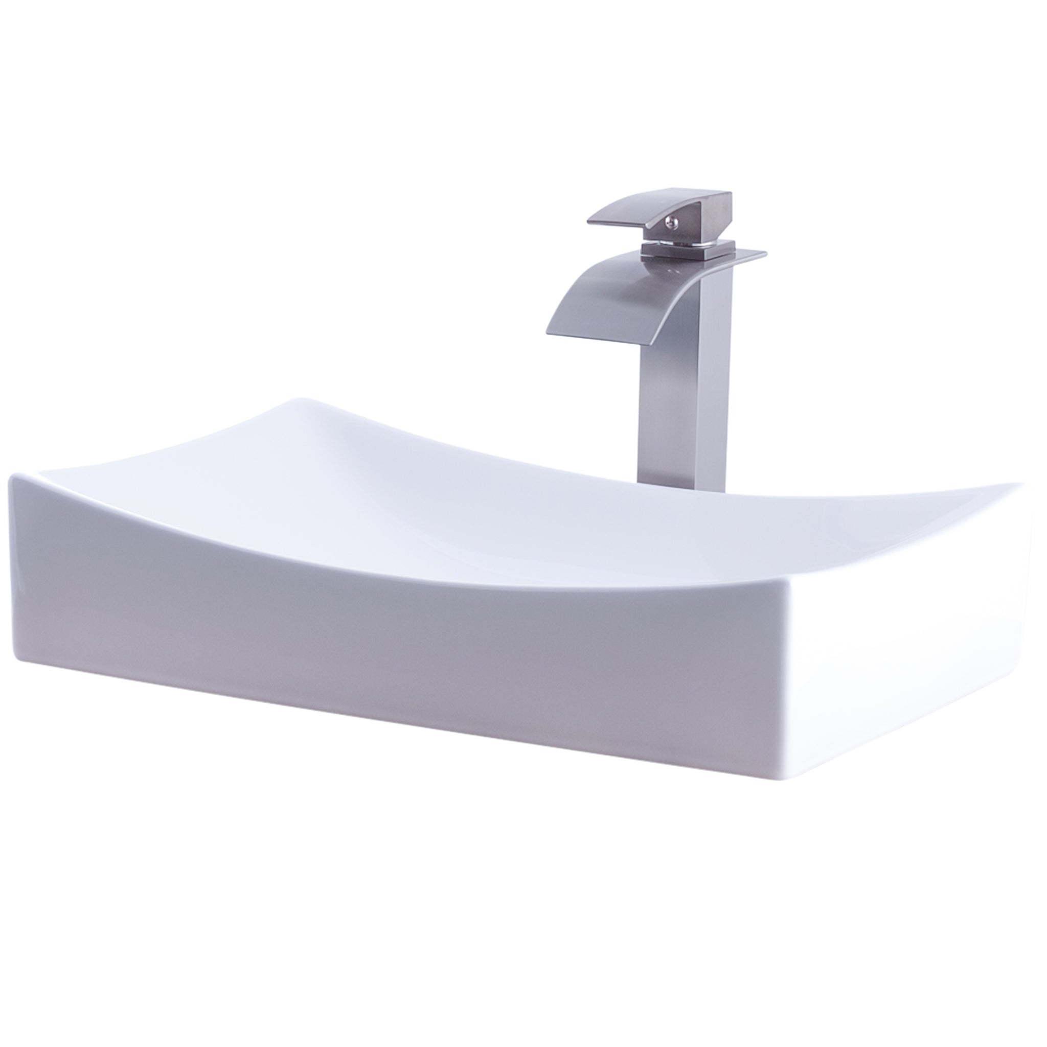 Rectangular Porcelain Vessel Bath Sink Combo NSFC-01141136 Series — thumbnail 2