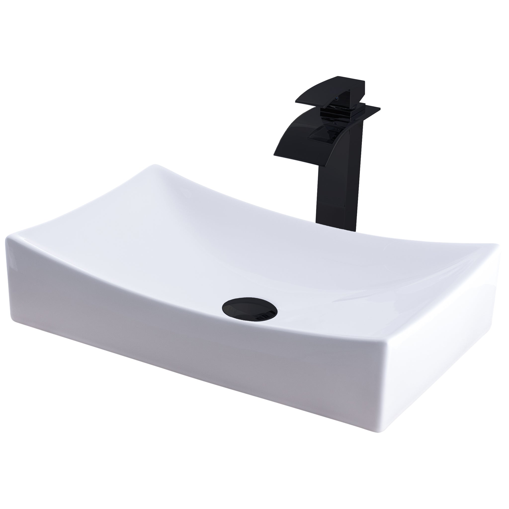Rectangular Porcelain Vessel Bath Sink Combo NSFC-01141136 Series