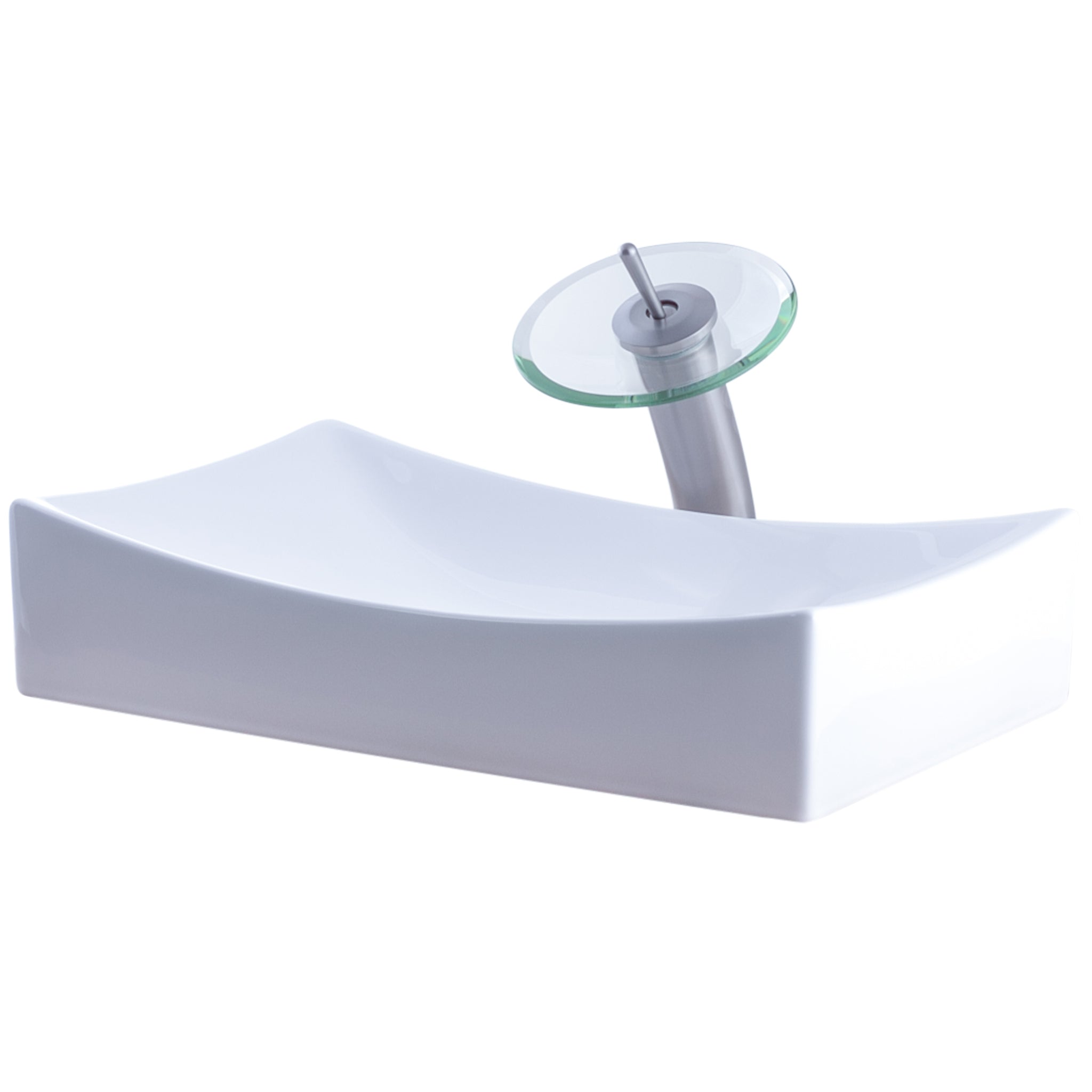 Rectangular Porcelain Vessel Bath Sink Combo NSFC-0114117003 Series — thumbnail 2