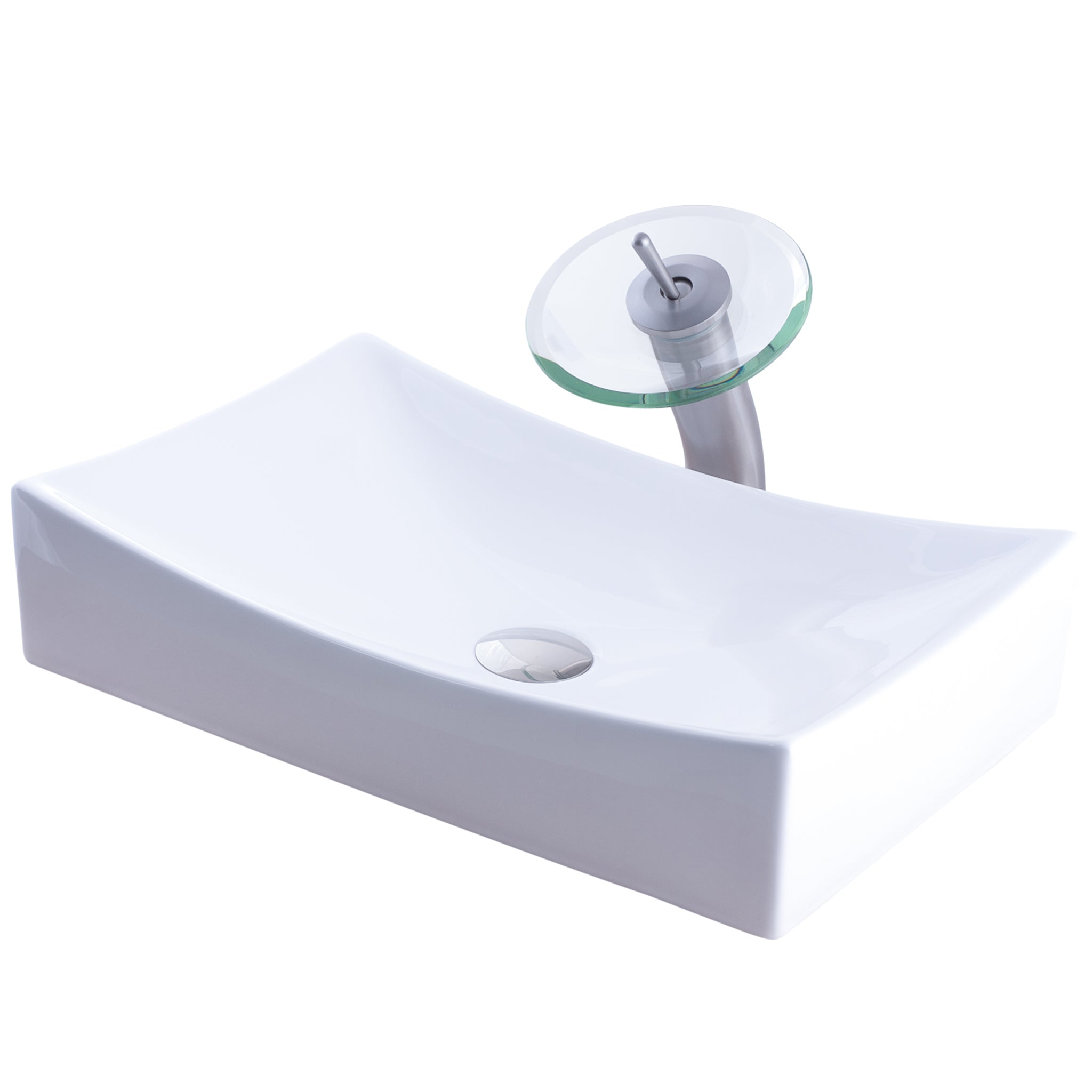 Rectangular Porcelain Vessel Bath Sink Combo NSFC-0114117003 Series