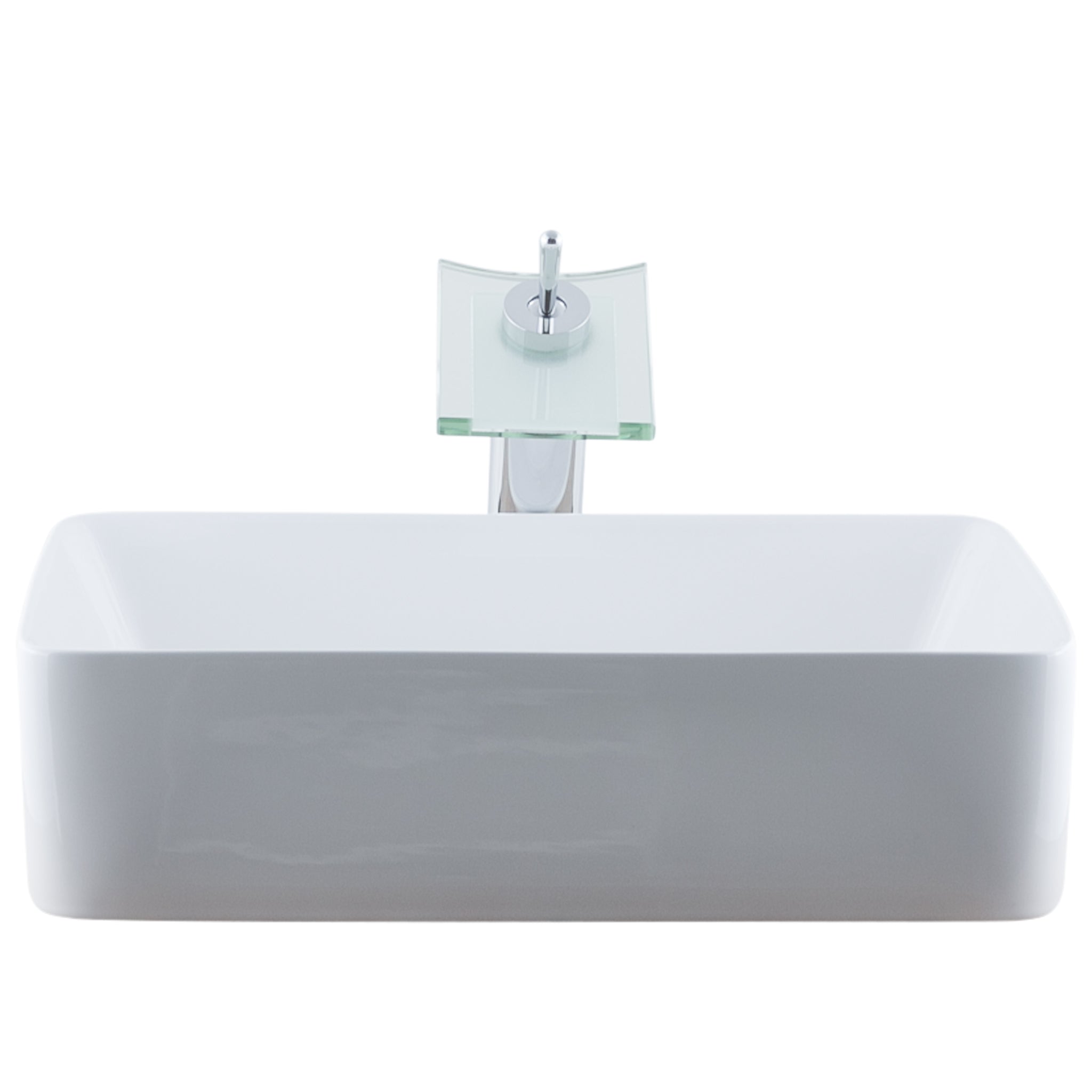 Contemporary Rectangular Porcelain Sink Combo NSFC-01321011CH — thumbnail 3