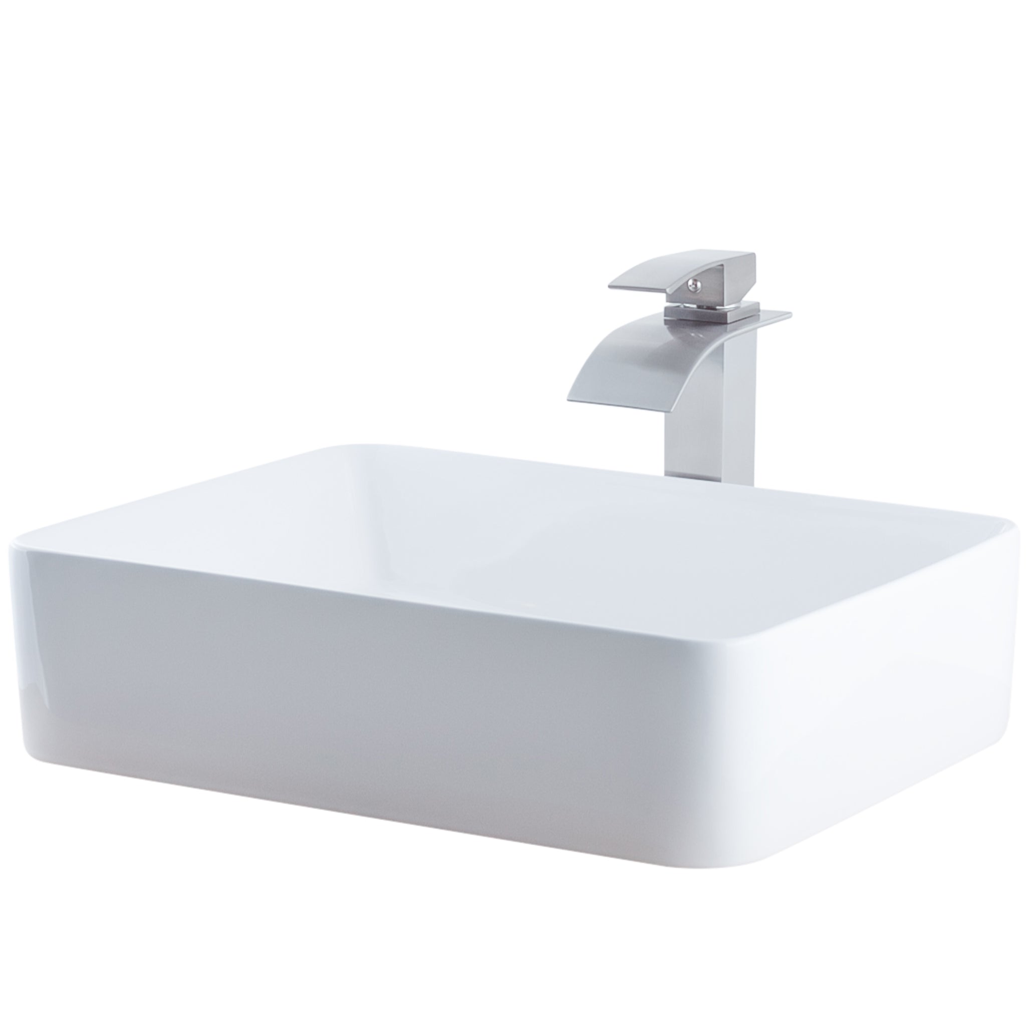 Contemporary Rectangular Porcelain Sink Combo NSFC-01321136 Series — thumbnail 2