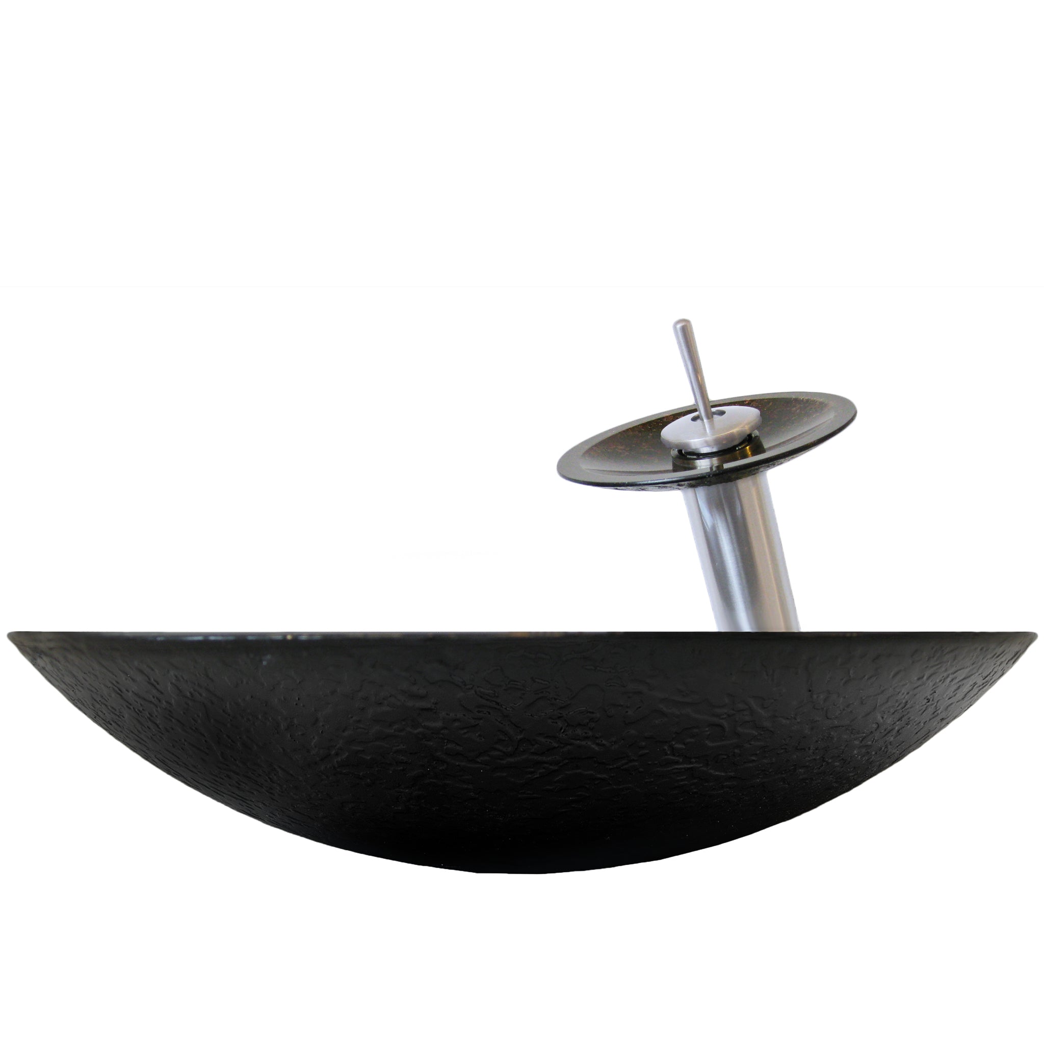 Hand Painted Green Khaki Glass Bath Sink Combo NSFC-031001BN — thumbnail 3