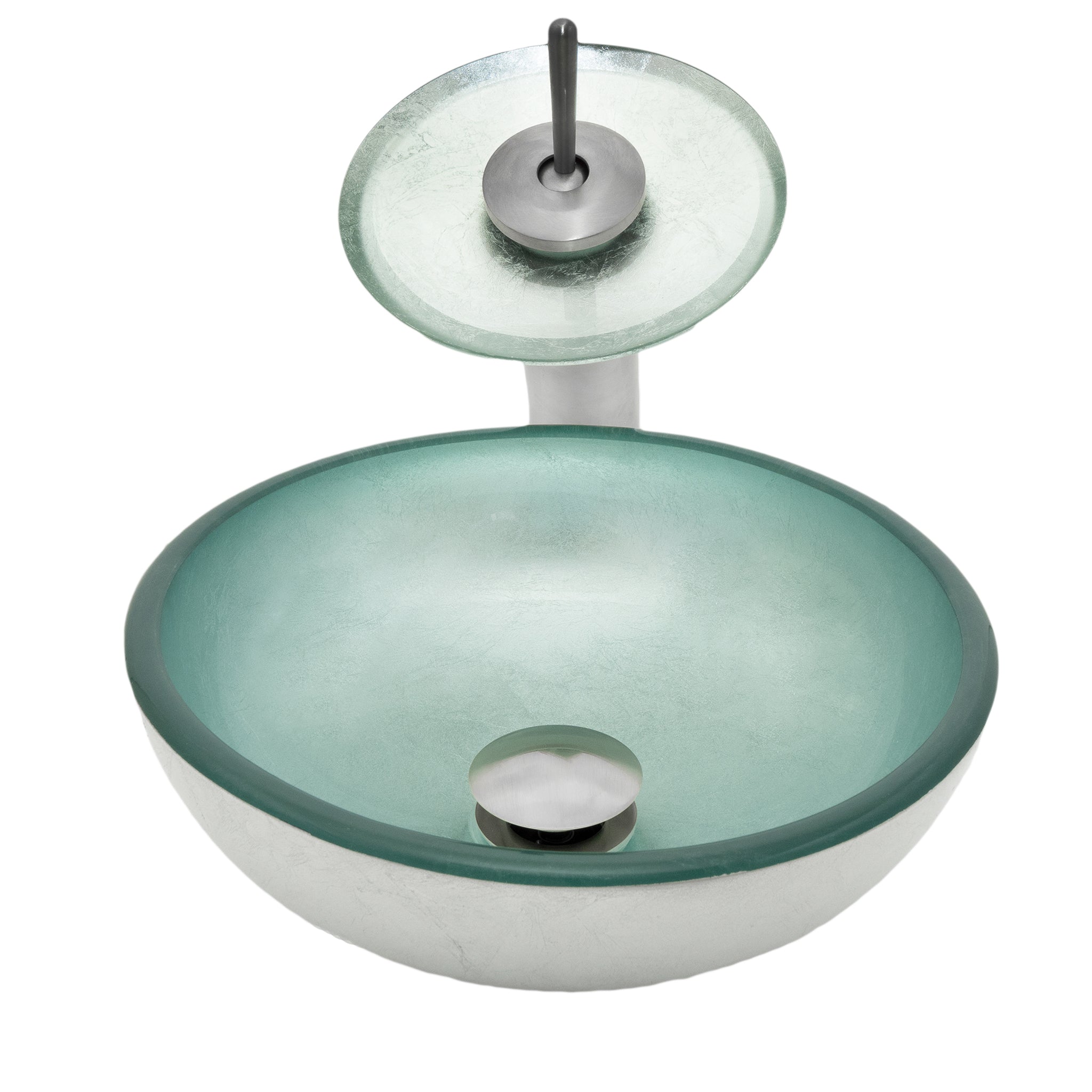 Mini 12" Argento Glass Vessel Sink Combo Series NSFC-7032-1217003 — thumbnail 2