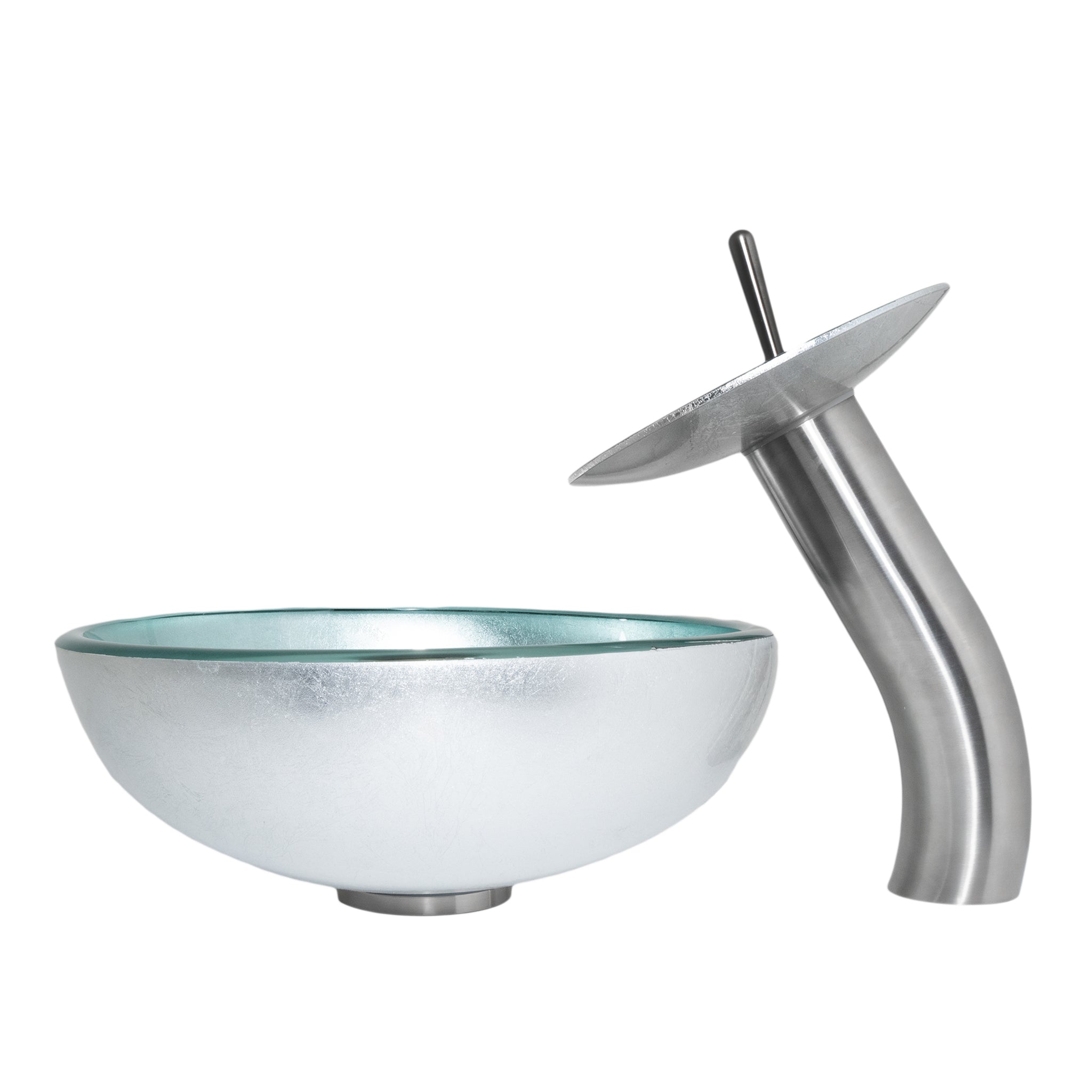 Mini 12" Argento Glass Vessel Sink Combo Series NSFC-7032-1217003 — thumbnail 3