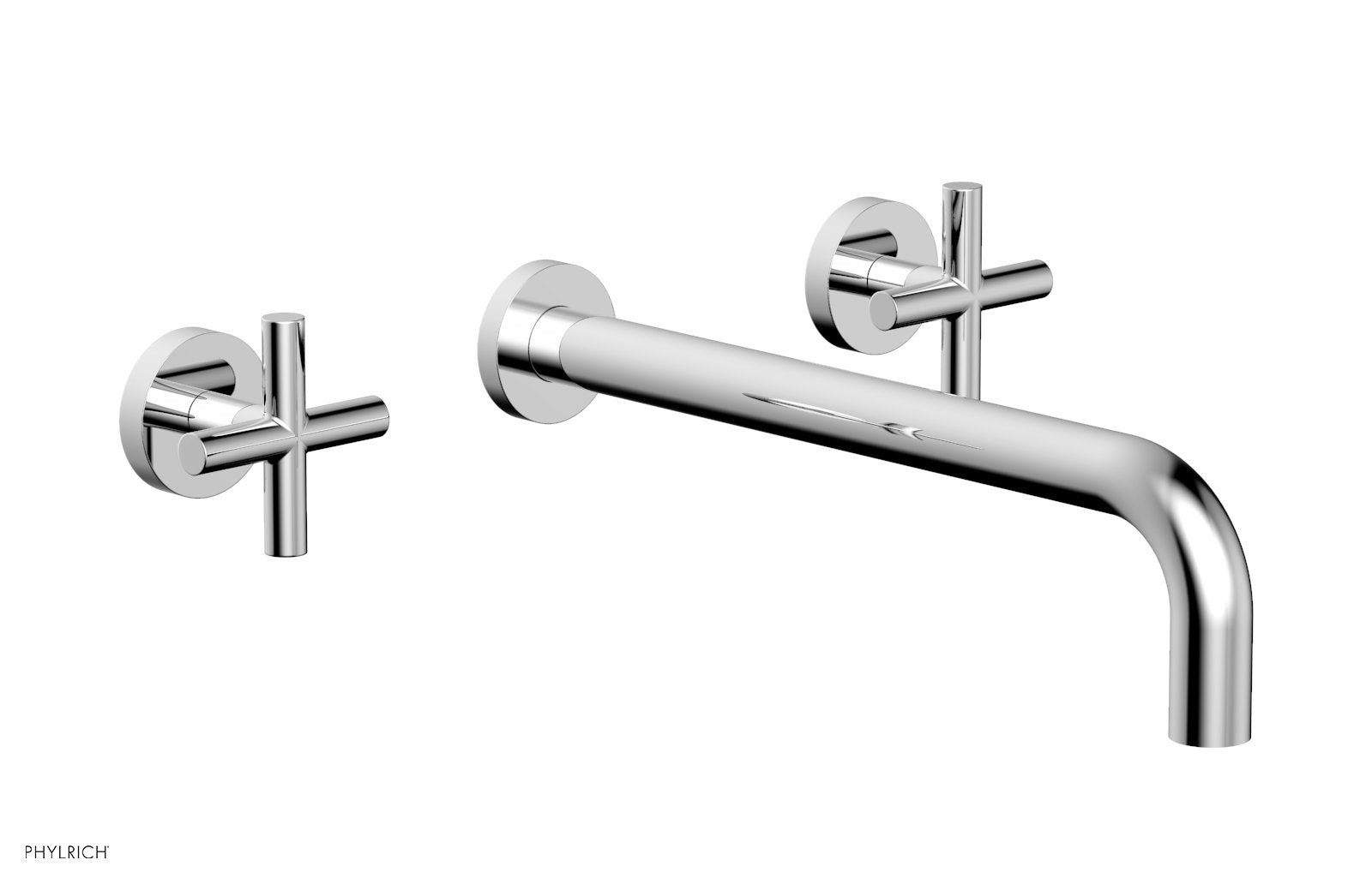 TRANSITION - Wall Lavatory Set 12" Spout - Cross Handles 120-11-12 — thumbnail 2