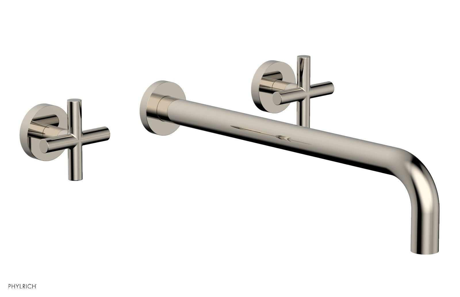 TRANSITION - Wall Lavatory Set 14" Spout - Cross Handles 120-11-14 — image 1