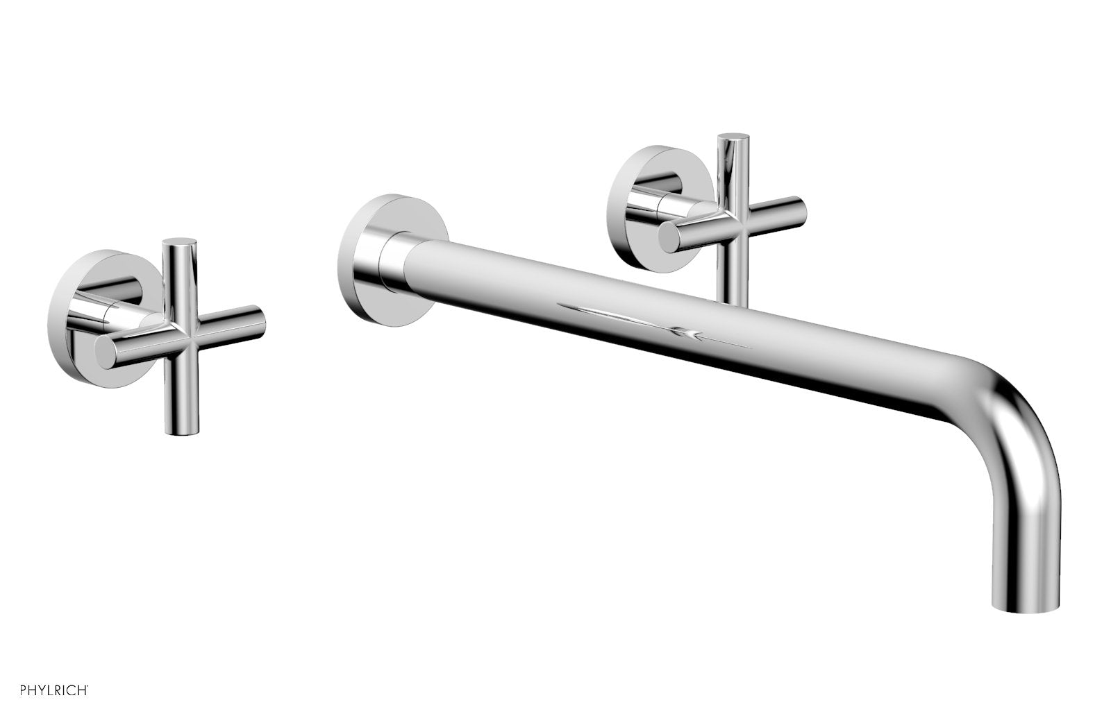 TRANSITION - Wall Lavatory Set 14" Spout - Cross Handles 120-11-14 — thumbnail 2
