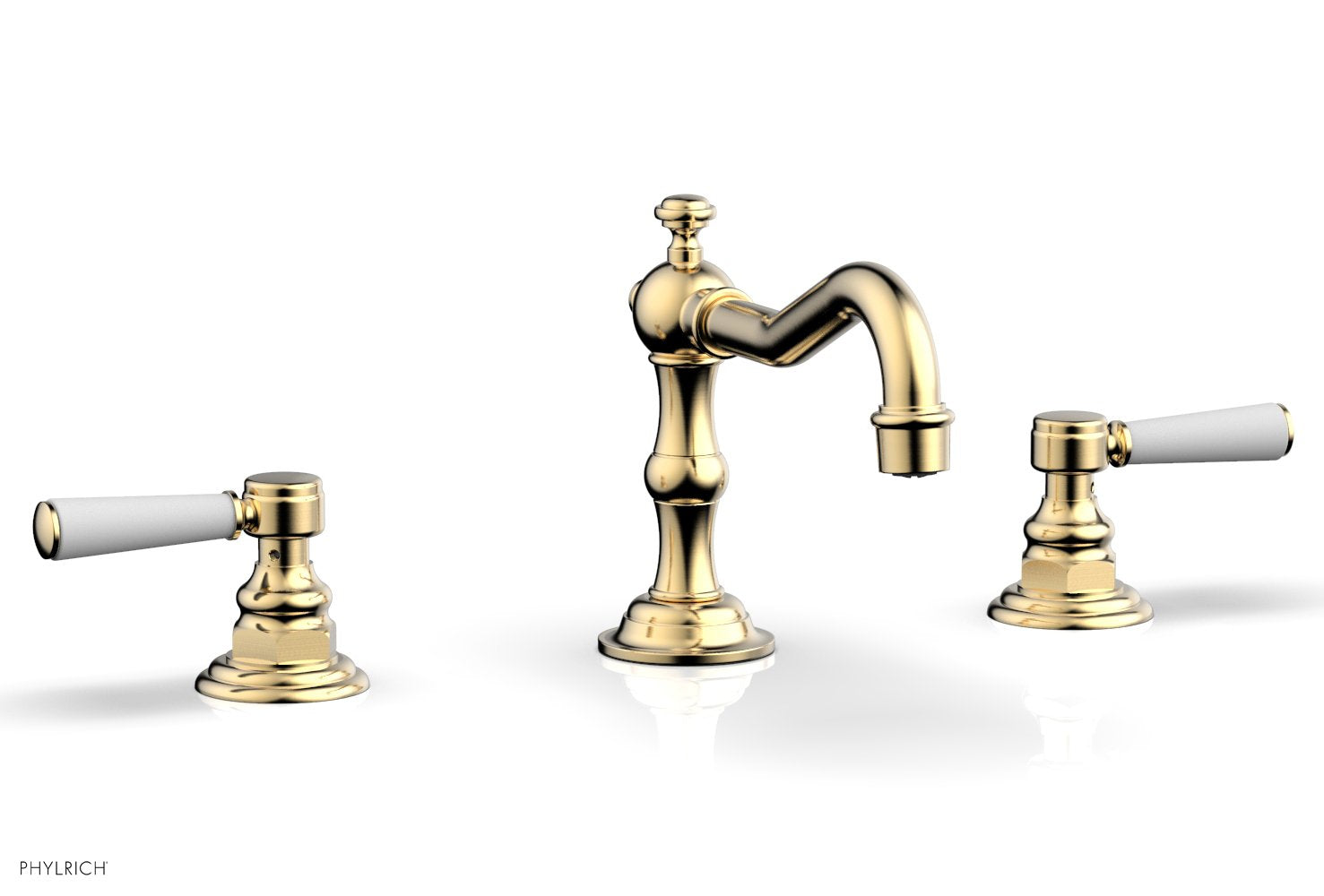 HENRI Widespread Faucet - Satin White Lever Handles 161-02