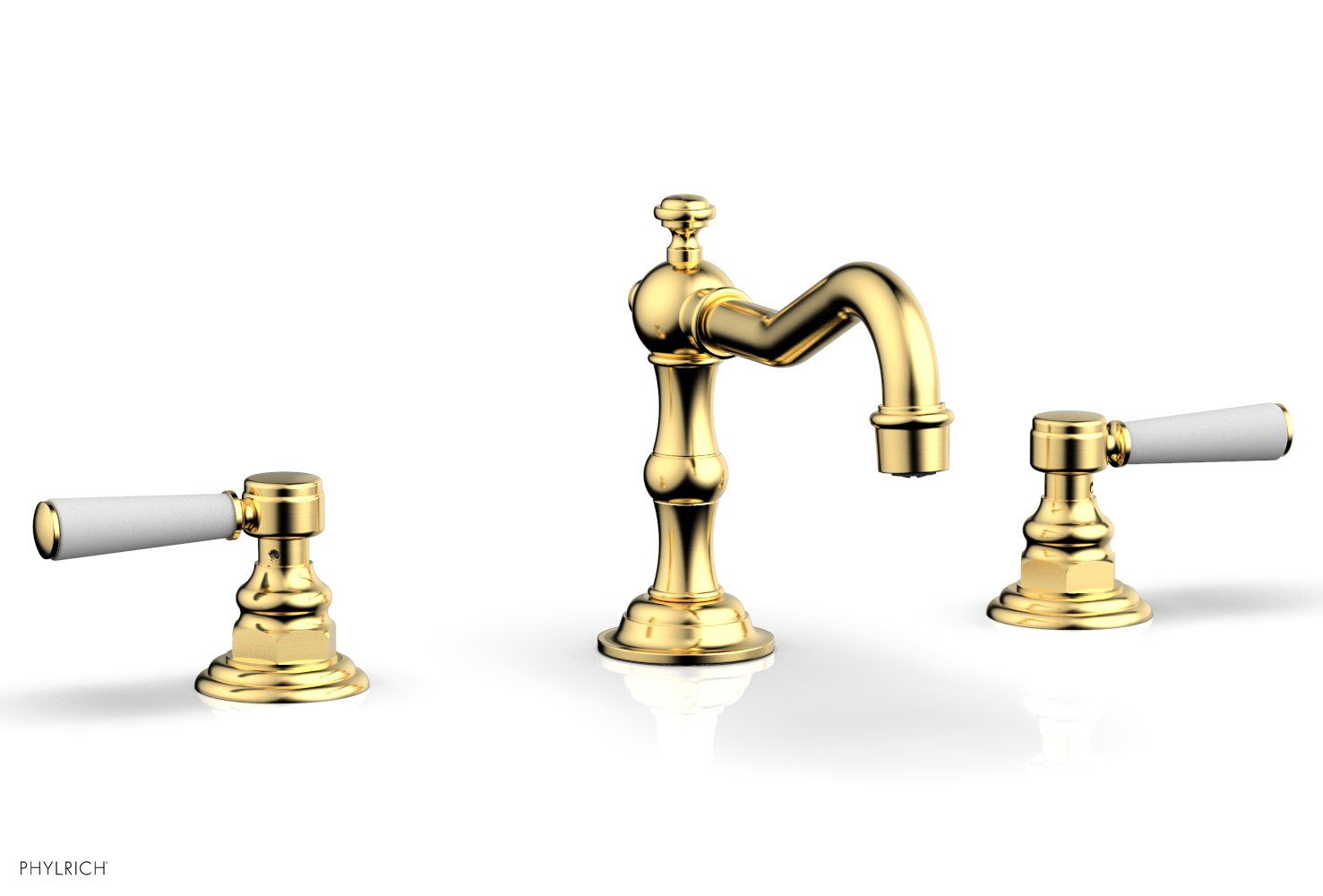 HENRI Widespread Faucet - Satin White Lever Handles 161-02