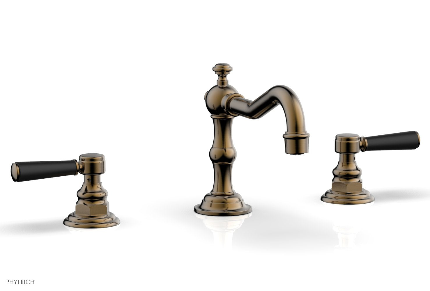 HENRI Widespread Faucet - Satin Black Lever Handles 161-02 — image 1