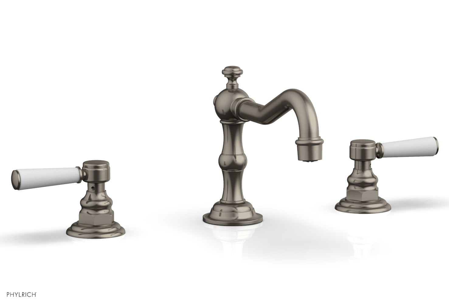 HENRI Widespread Faucet - Satin White Lever Handles 161-02 — image 1