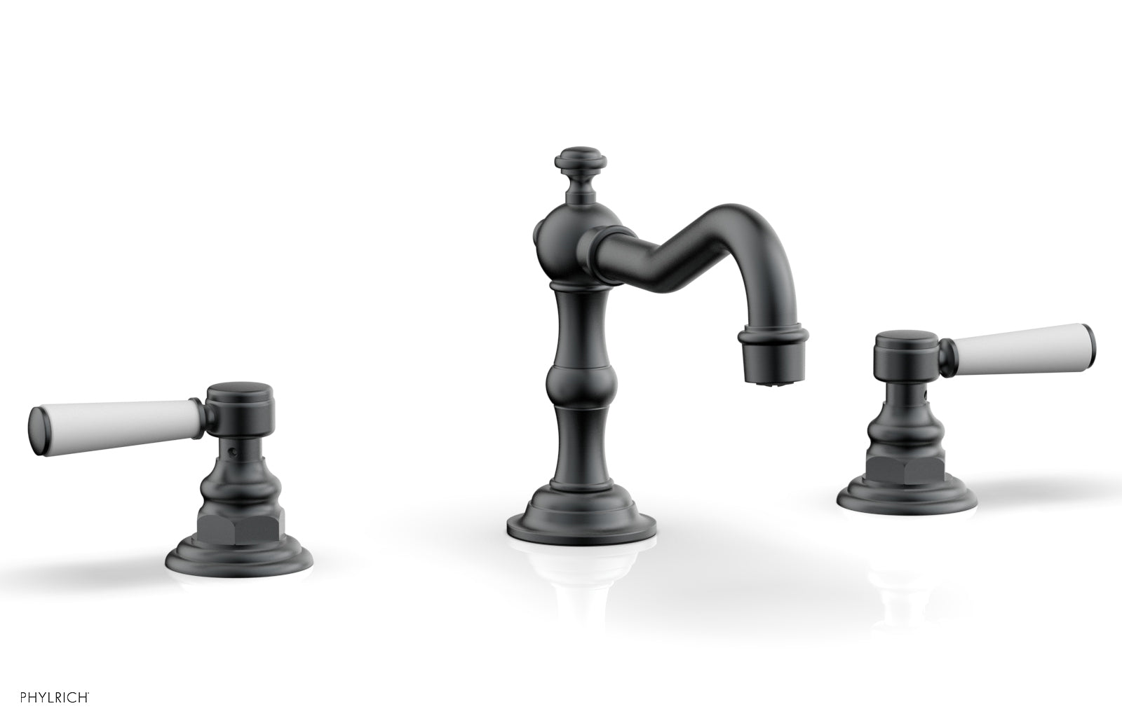 HENRI Widespread Faucet - Satin White Lever Handles 161-02