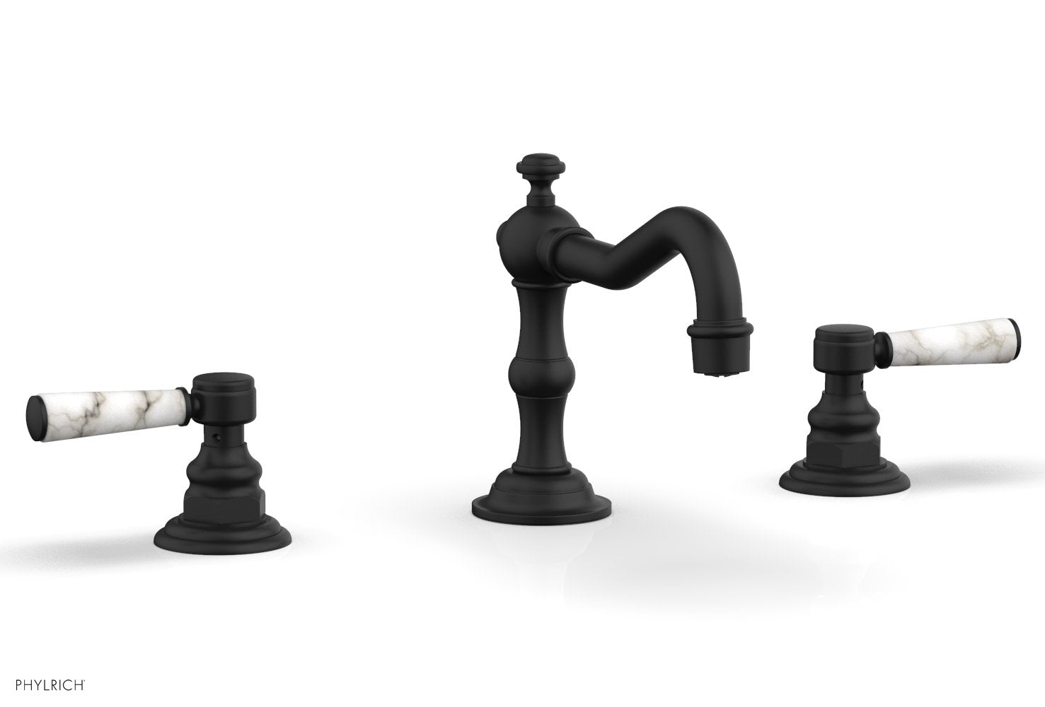 HENRI Widespread Faucet - White Marble Lever Handles 161-03