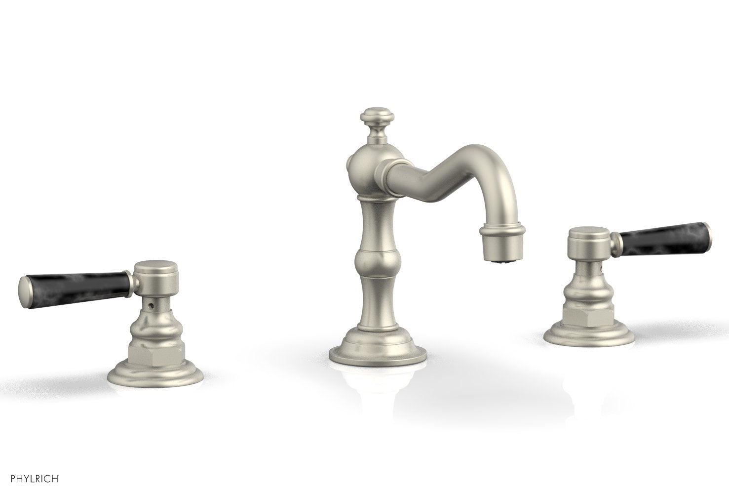 HENRI Widespread Faucet - Black Marble Lever Handles 161-03