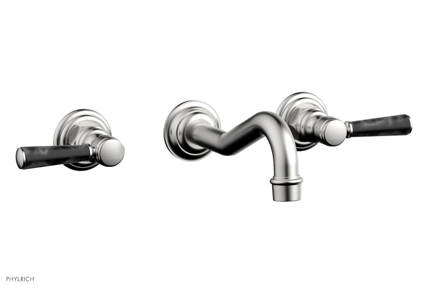 HENRI Wall Lavatory Set - Black Marble Lever Handles 161-13 — image 1