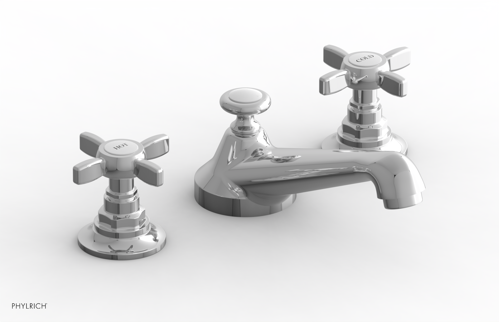 JAMESTOWN Widespread Faucet - Low Spout - Cross Handle 165-01