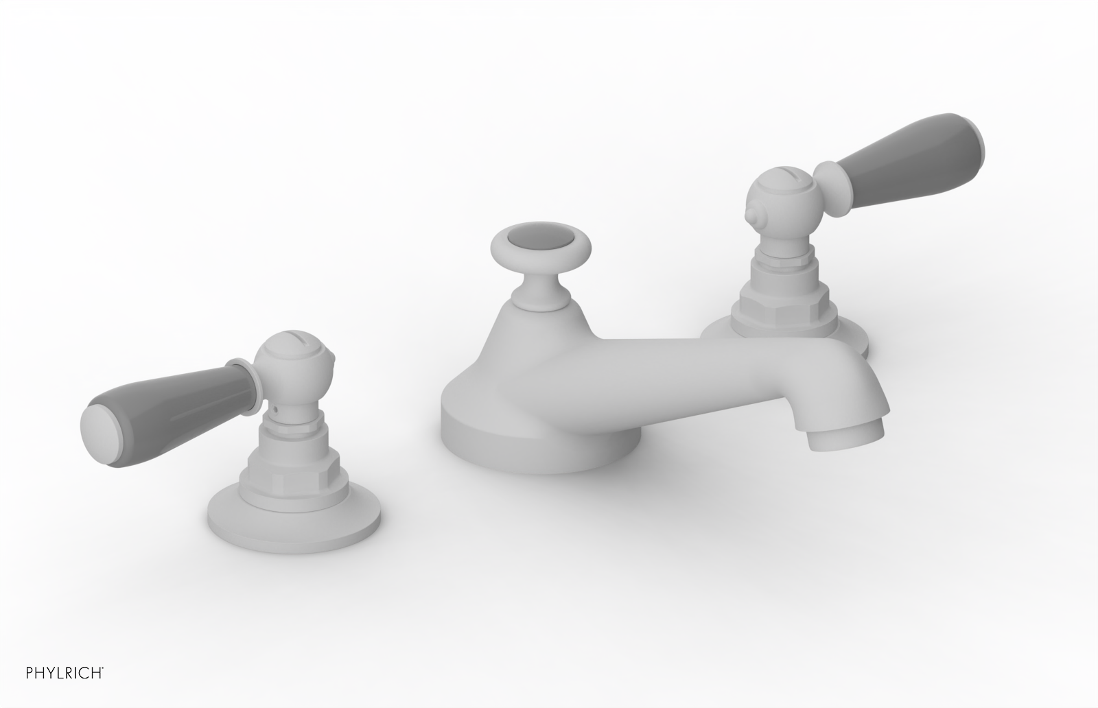 JAMESTOWN Widespread Faucet - Low Spout - Lever Handle with "Grey" Accents 165-02